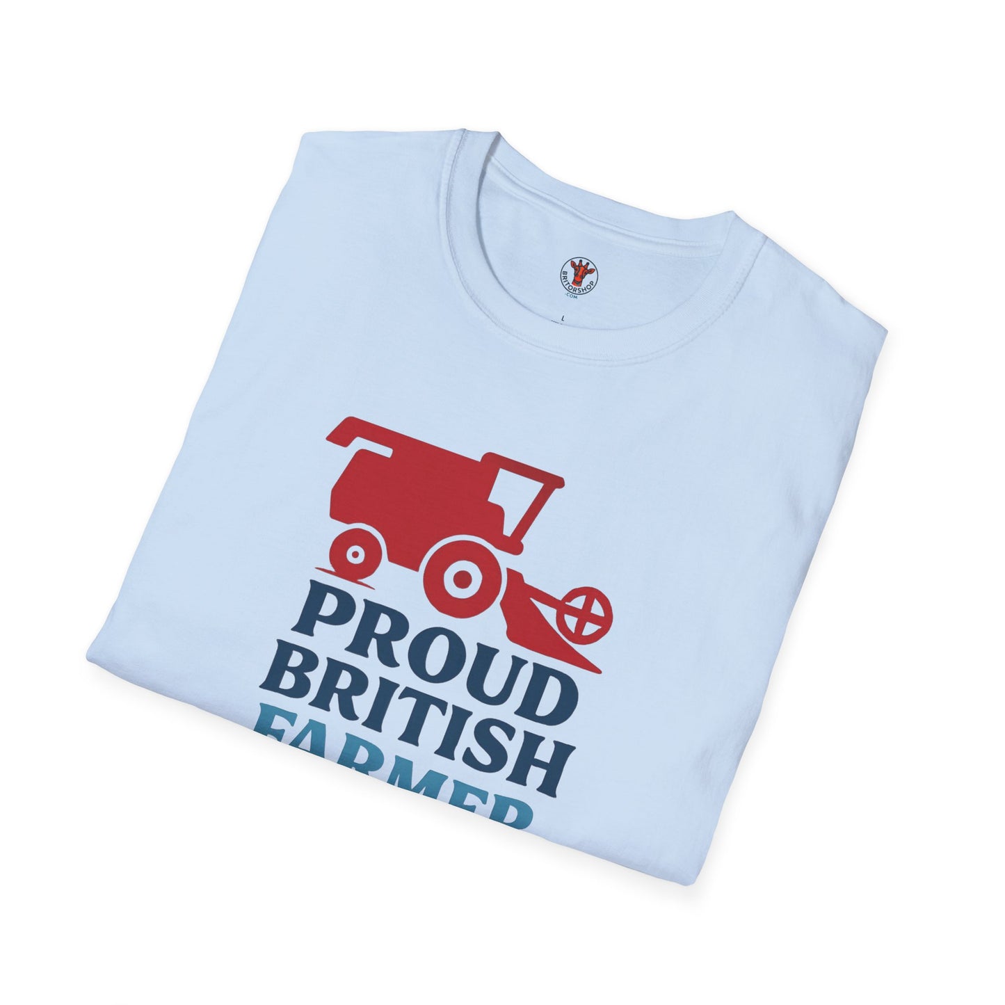 Farmer T-Shirt - Proud British Farmer, Combine Harvester Design