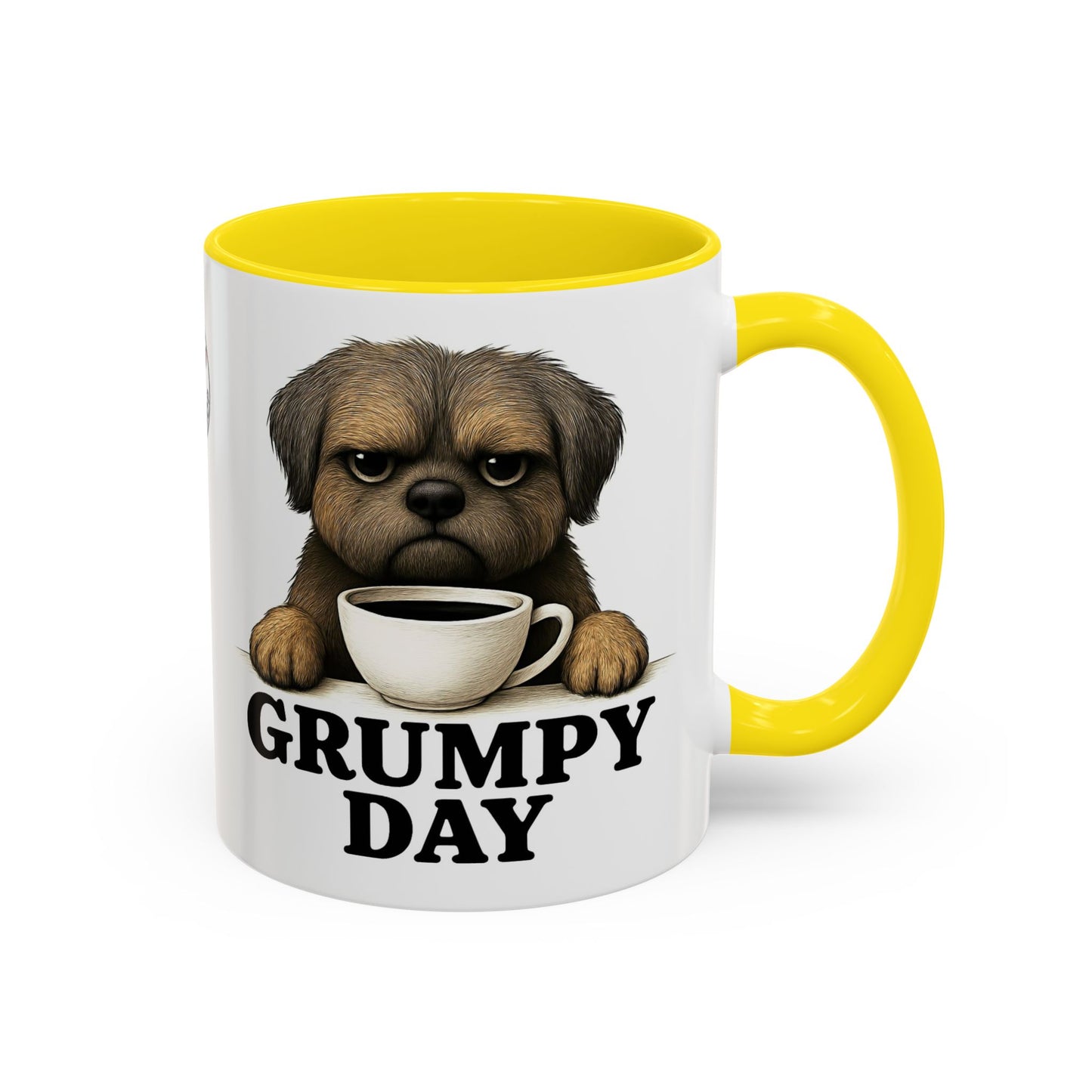 Grumpy Day Coffee Mug, shorkie, Funny Dog Mug, Pet Lover Gift, Morning Motivation, Coffee Lover Gift, Black Accent Mug