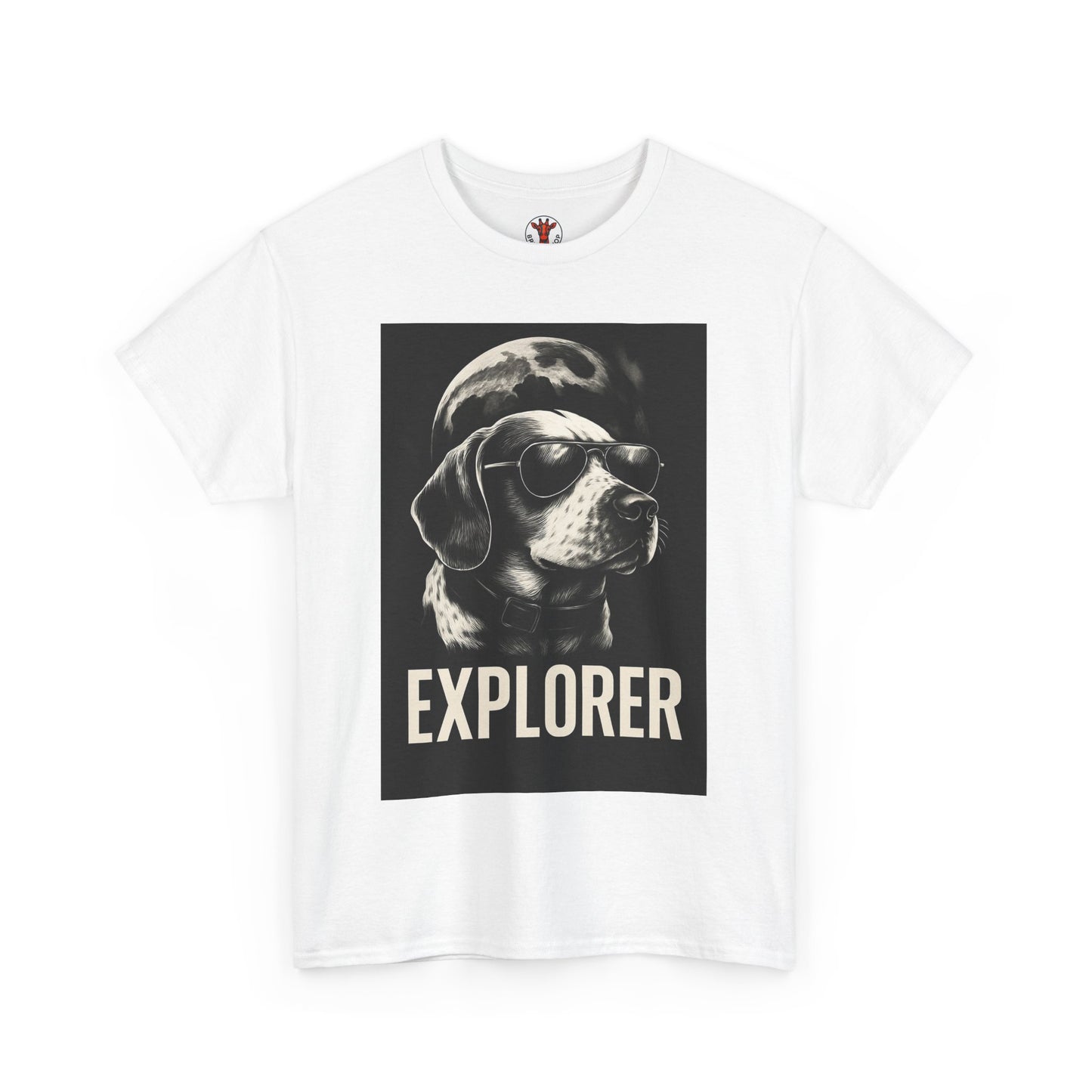 Explorer Dog Unisex Heavy Cotton Tee, Funny Pet Lover Gift, Adventure T-Shirt, Cool Animal Design, Dog Lover Apparel, Casual Tee