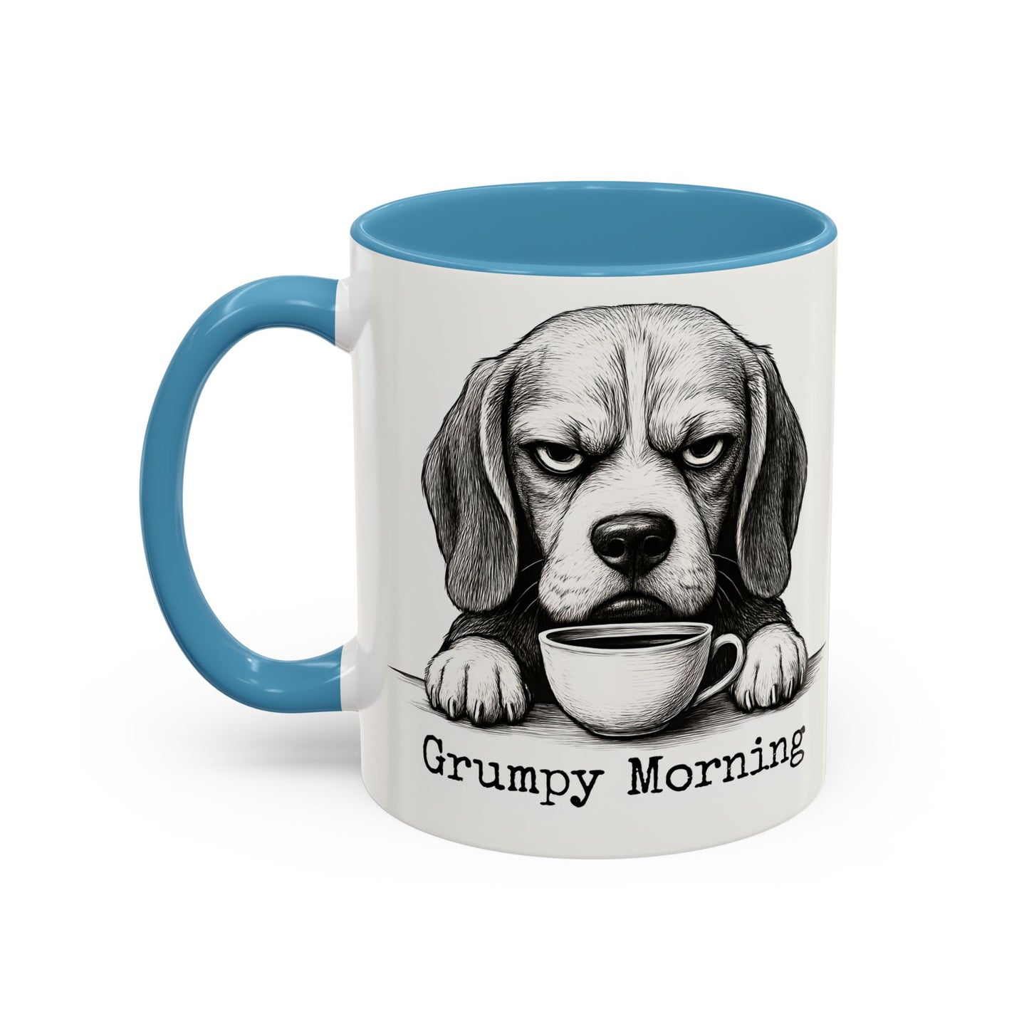 Coffee Mug - Grumpy Beagle Funny 11oz/15oz Morning Coffee Cup