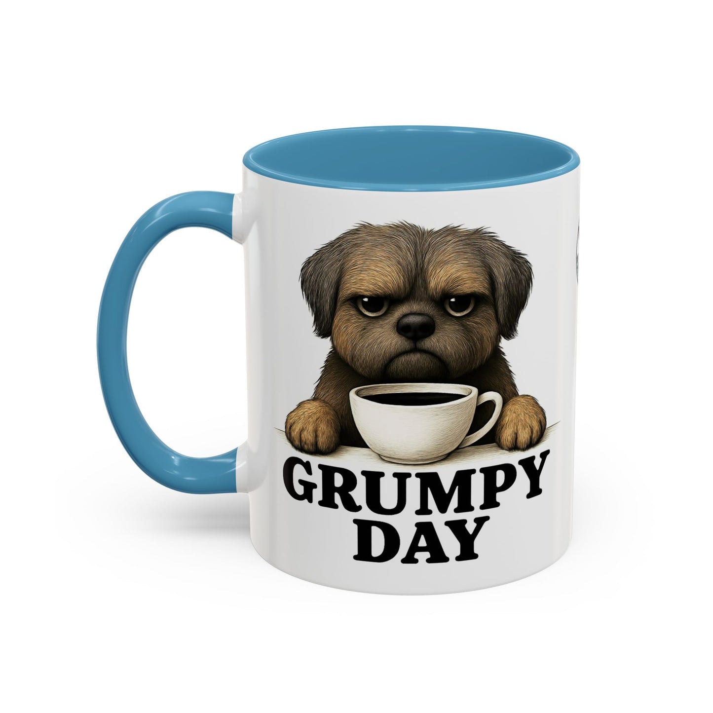 Grumpy Day Coffee Mug, shorkie, Funny Dog Mug, Pet Lover Gift, Morning Motivation, Coffee Lover Gift, Black Accent Mug