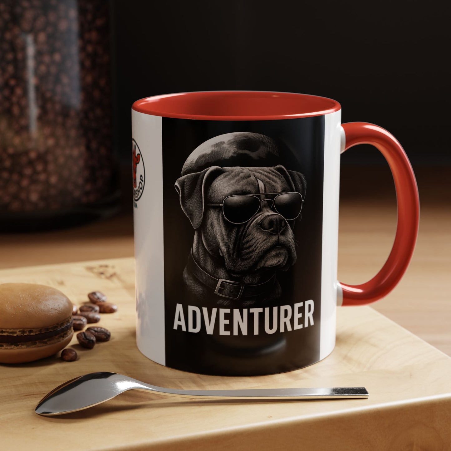 Adventure Dog Coffee Mug - Unique Pet Lover Gift, Personalized Dog Lover Mug, Funny Animal Mug, Holiday Gift for Dog Owners, Cool Cafe Mug