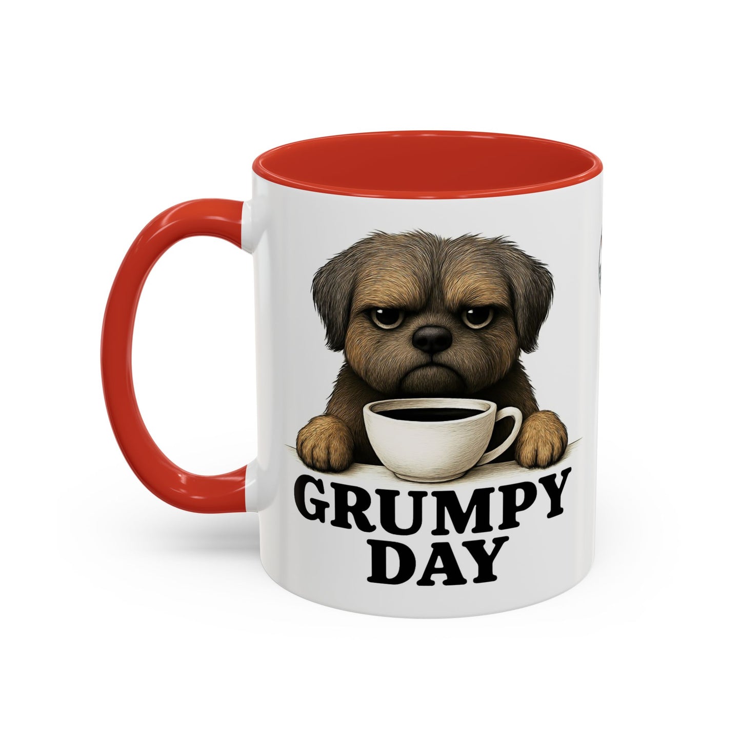 Grumpy Day Coffee Mug, shorkie, Funny Dog Mug, Pet Lover Gift, Morning Motivation, Coffee Lover Gift, Black Accent Mug