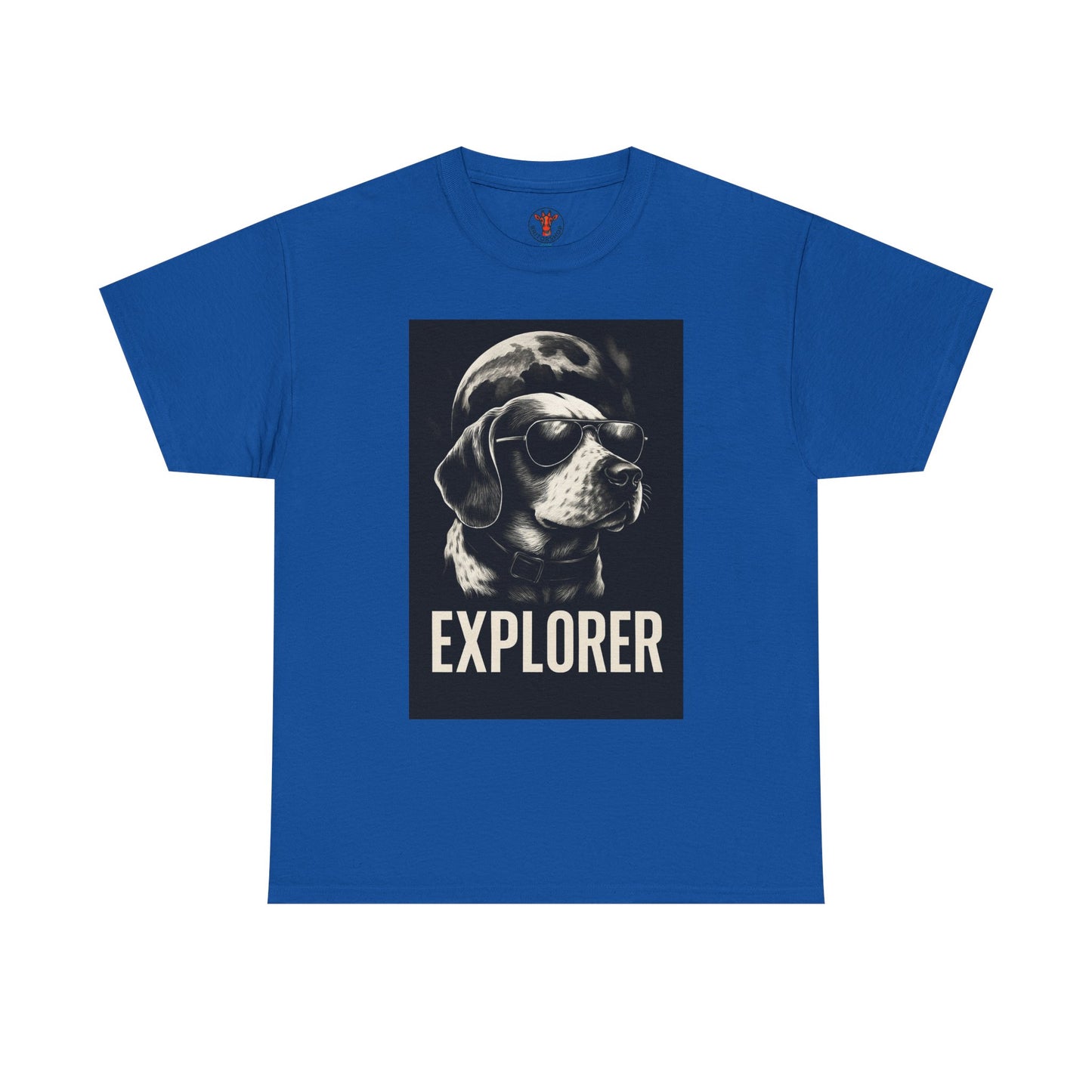 Explorer Dog Unisex Heavy Cotton Tee, Funny Pet Lover Gift, Adventure T-Shirt, Cool Animal Design, Dog Lover Apparel, Casual Tee