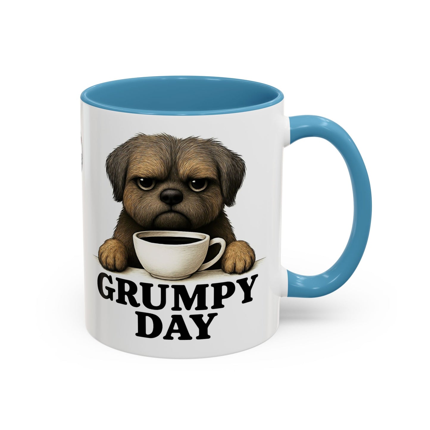 Grumpy Day Coffee Mug, shorkie, Funny Dog Mug, Pet Lover Gift, Morning Motivation, Coffee Lover Gift, Black Accent Mug