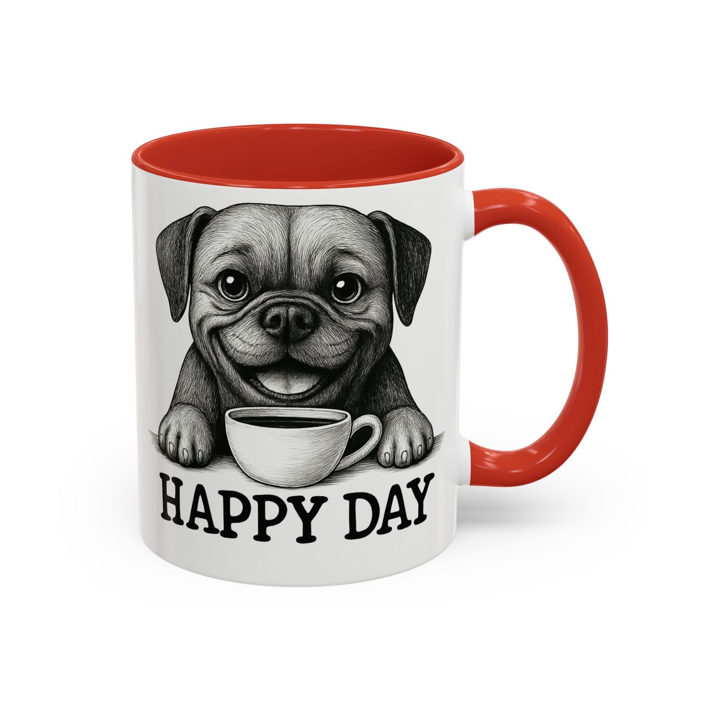 Playful boxer Dog Coffee Mug – Perfect Gift for Dog Lovers, Birthday Mug, Cute Pet Art, Happy Day Mug, Unique Animal Lover Gift