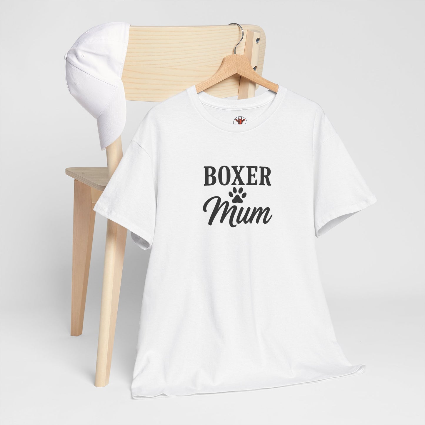 Boxer Mum Unisex Heavy Cotton Tee | Dog Lover Gift, Pet Owner Apparel, Funny Dog Mom Shirt, Birthday Gift for Boxer Owners