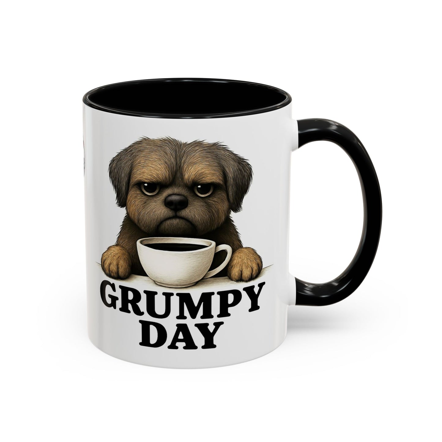 Grumpy Day Coffee Mug, shorkie, Funny Dog Mug, Pet Lover Gift, Morning Motivation, Coffee Lover Gift, Black Accent Mug