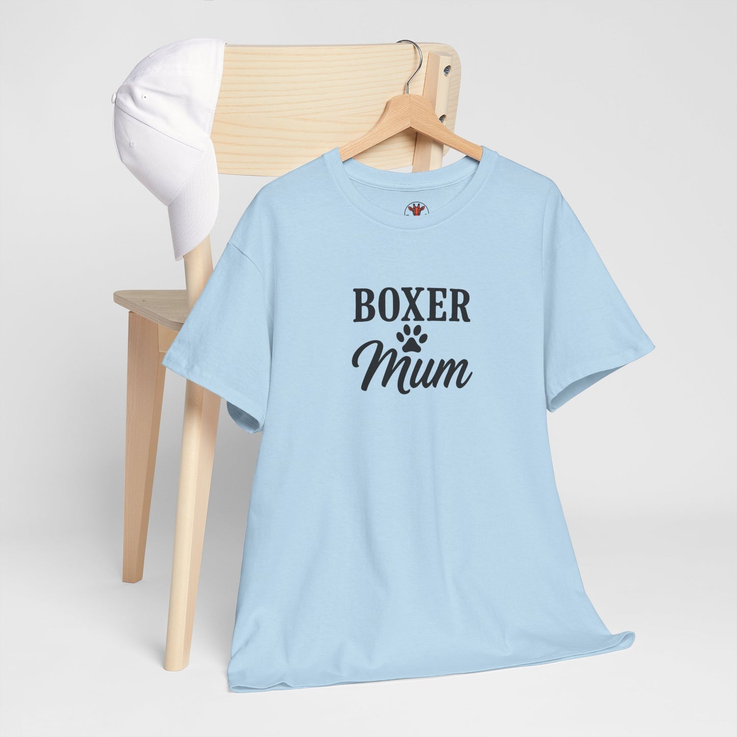 Boxer Mum Unisex Heavy Cotton Tee | Dog Lover Gift, Pet Owner Apparel, Funny Dog Mom Shirt, Birthday Gift for Boxer Owners