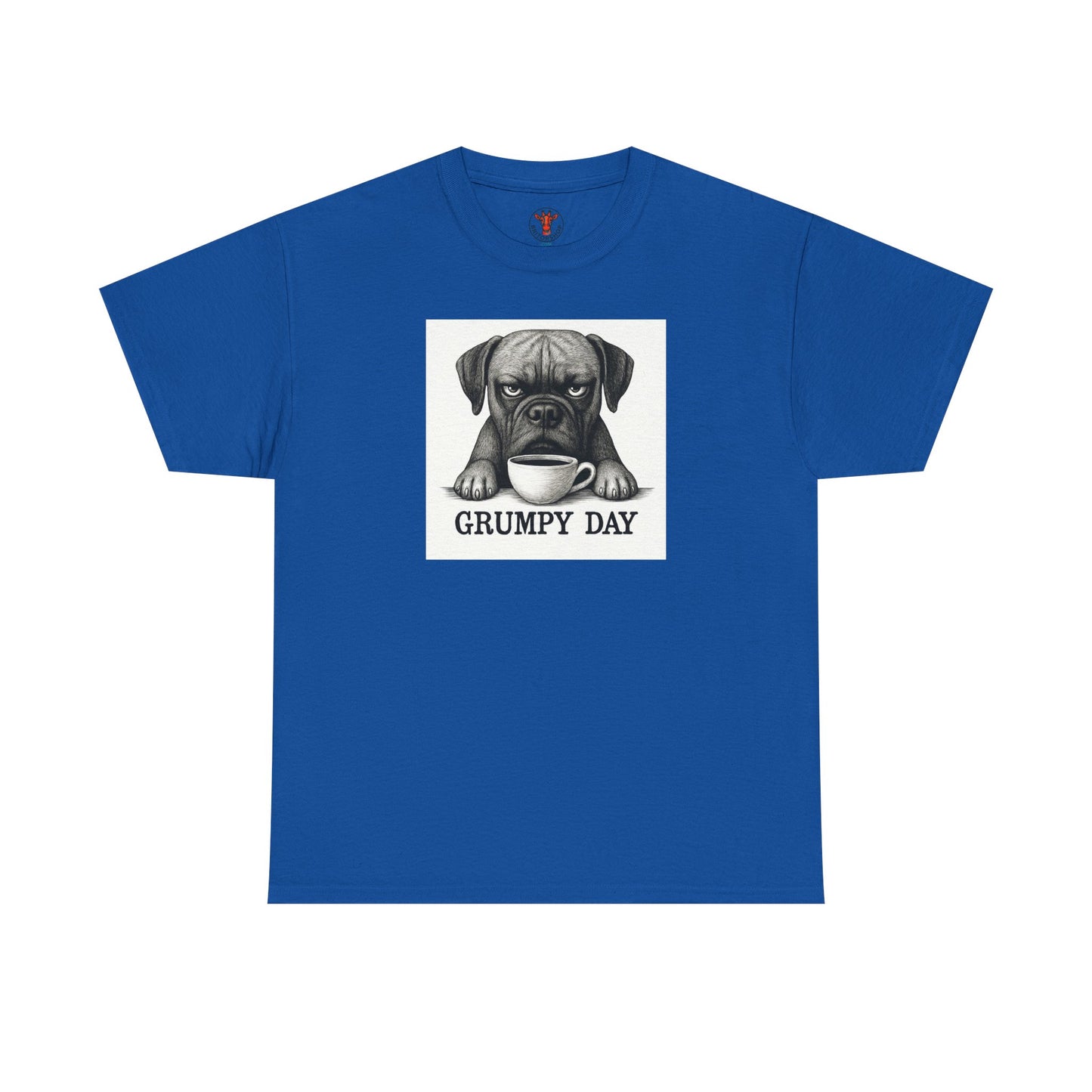 Grumpy Day Unisex Heavy Cotton Tee, Funny Dog Shirt, Pet Lovers Gift, Casual Wear, Birthday Gift, Grumpy Mood Tee