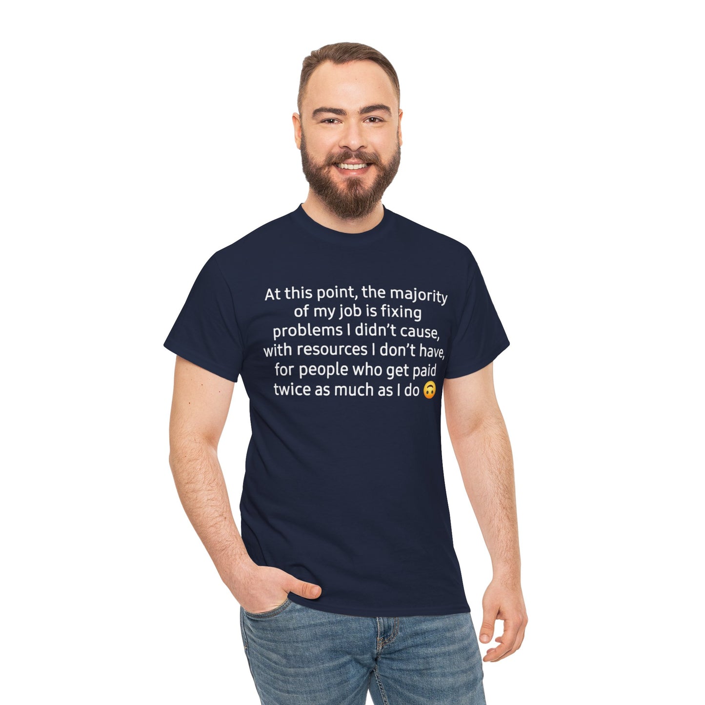 Smiley Face Unisex Heavy Cotton Tee - Casual Shirt, Trendy T-Shirt, Gift for Friends, Summer Outfit, Streetwear