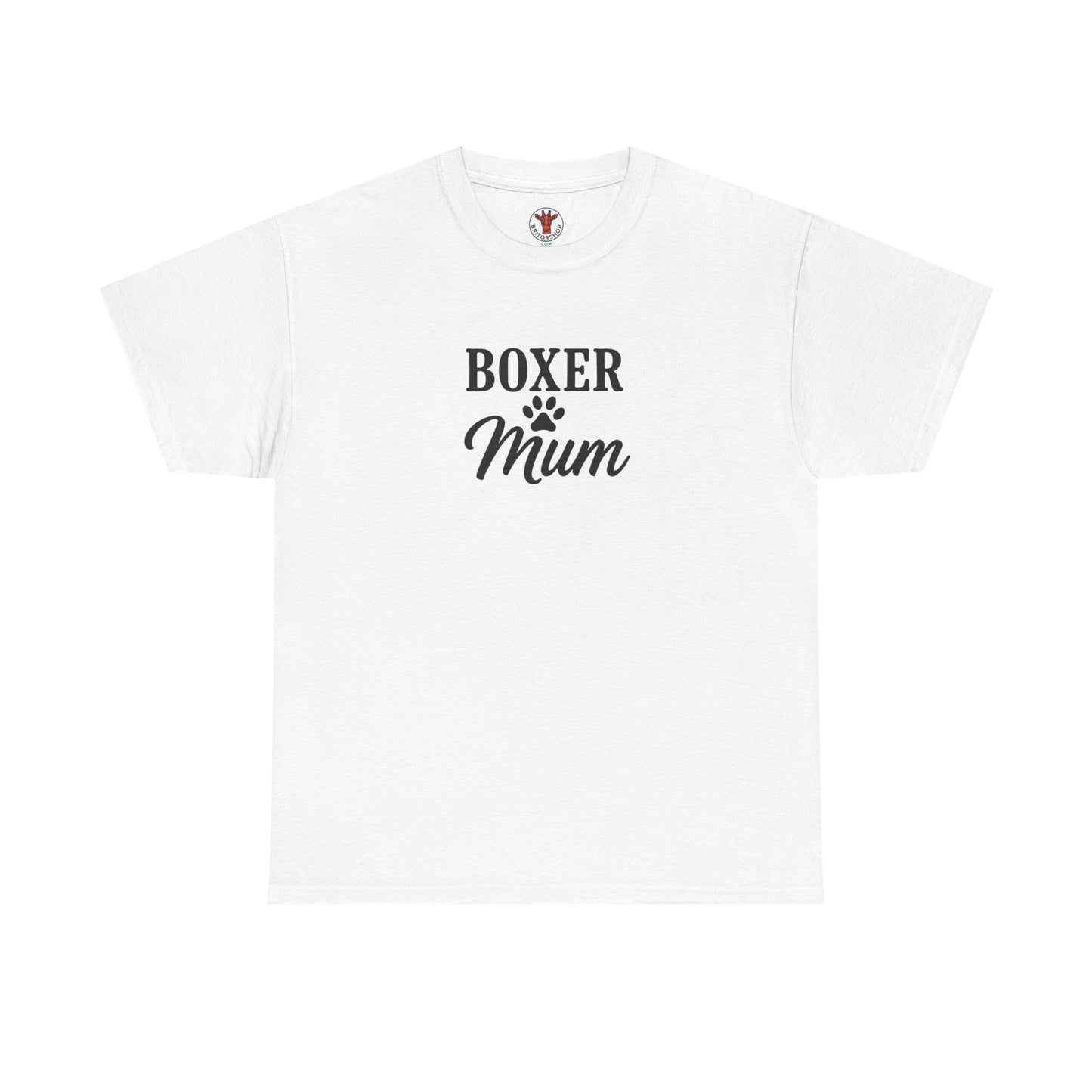 Boxer Mum Unisex Heavy Cotton Tee | Dog Lover Gift, Pet Owner Apparel, Funny Dog Mom Shirt, Birthday Gift for Boxer Owners