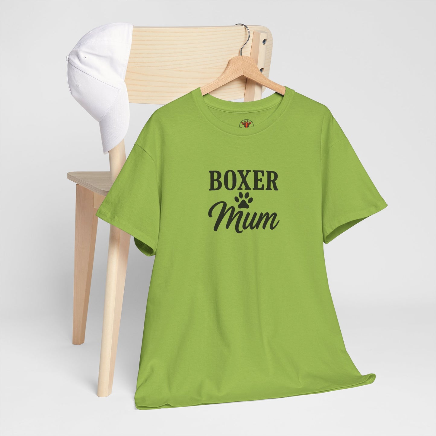 Boxer Mum Unisex Heavy Cotton Tee | Dog Lover Gift, Pet Owner Apparel, Funny Dog Mom Shirt, Birthday Gift for Boxer Owners