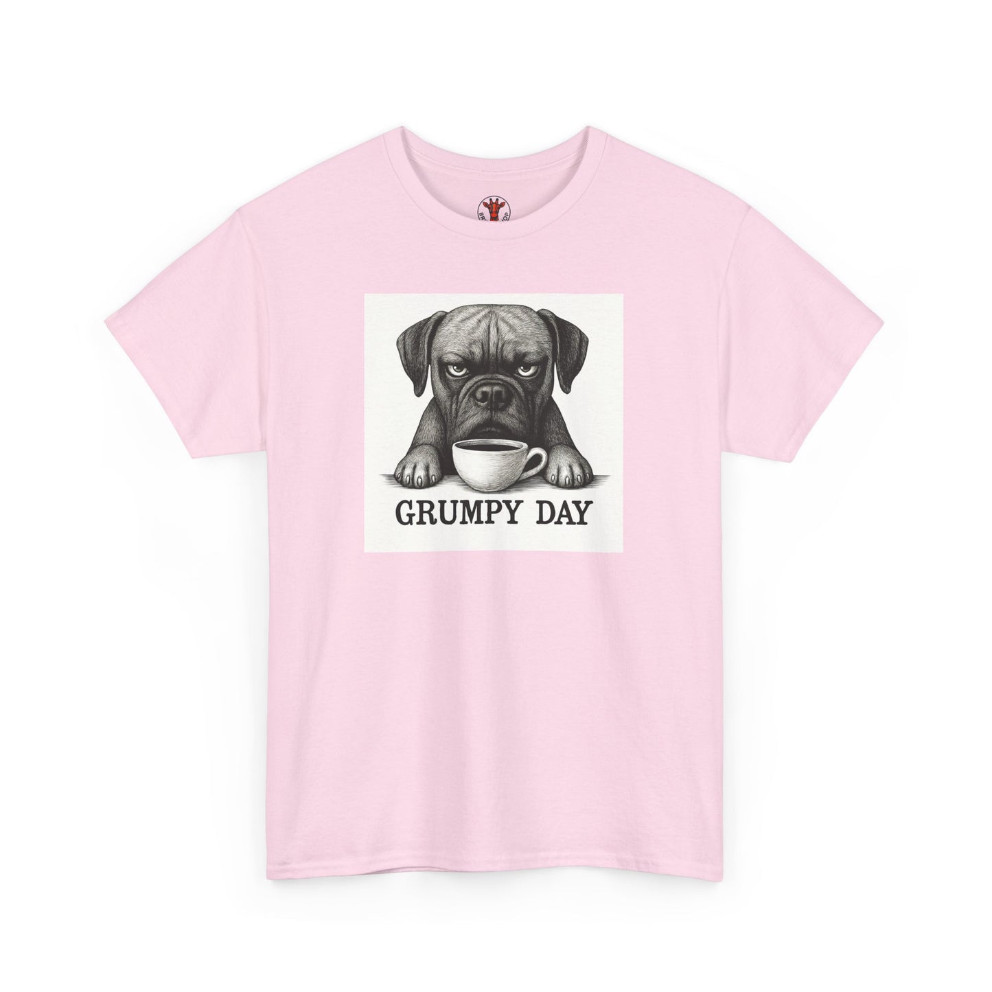 Grumpy Day Unisex Heavy Cotton Tee, Funny Dog Shirt, Pet Lovers Gift, Casual Wear, Birthday Gift, Grumpy Mood Tee