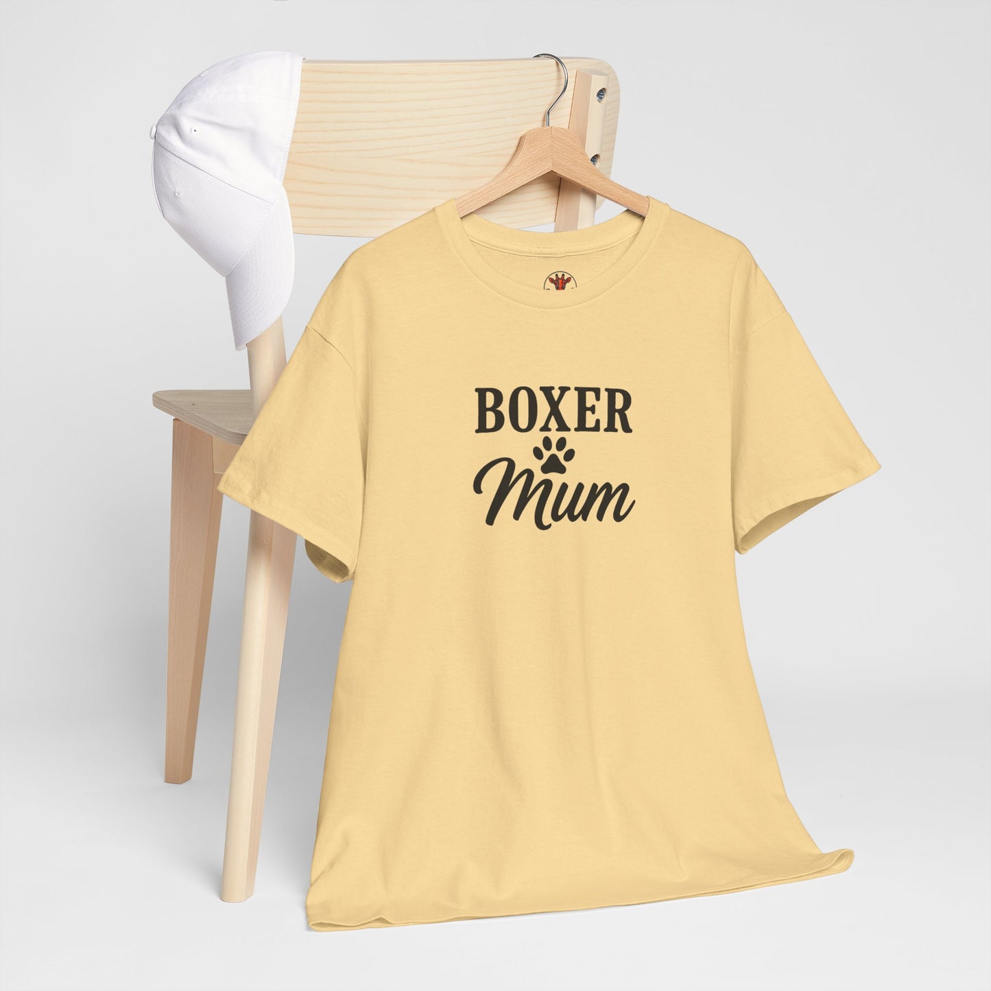 Boxer Mum Unisex Heavy Cotton Tee | Dog Lover Gift, Pet Owner Apparel, Funny Dog Mom Shirt, Birthday Gift for Boxer Owners