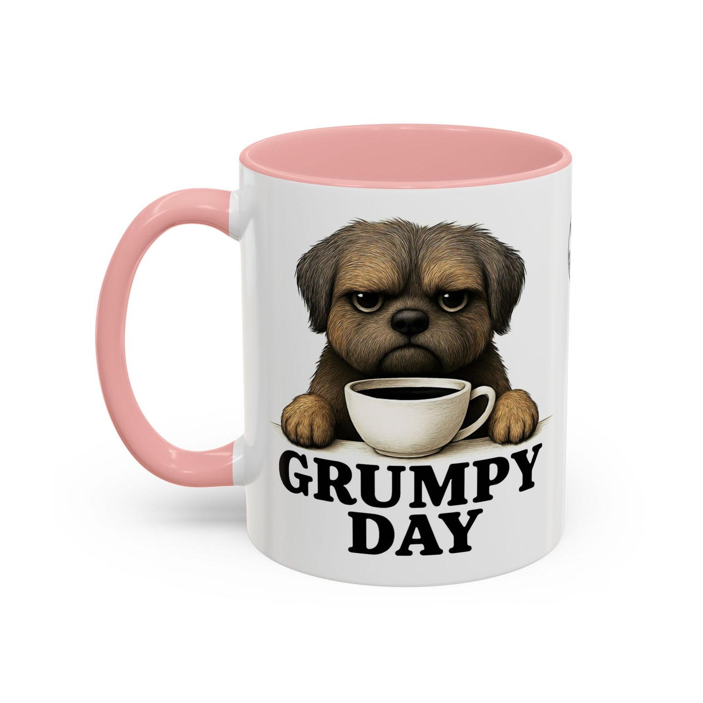 Grumpy Day Coffee Mug, shorkie, Funny Dog Mug, Pet Lover Gift, Morning Motivation, Coffee Lover Gift, Black Accent Mug