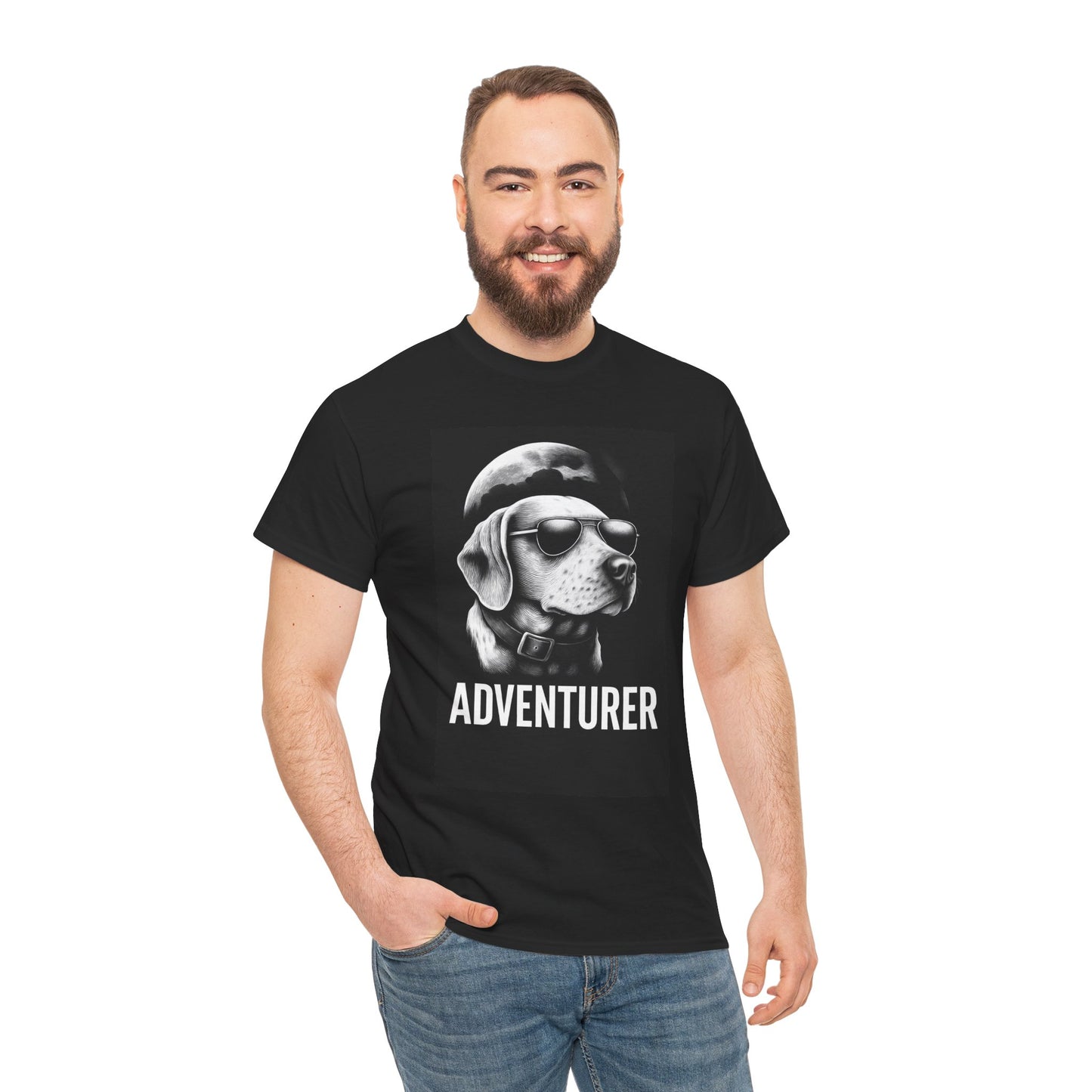 Adventure Beagle Unisex T-Shirt - Moon Night Outdoors