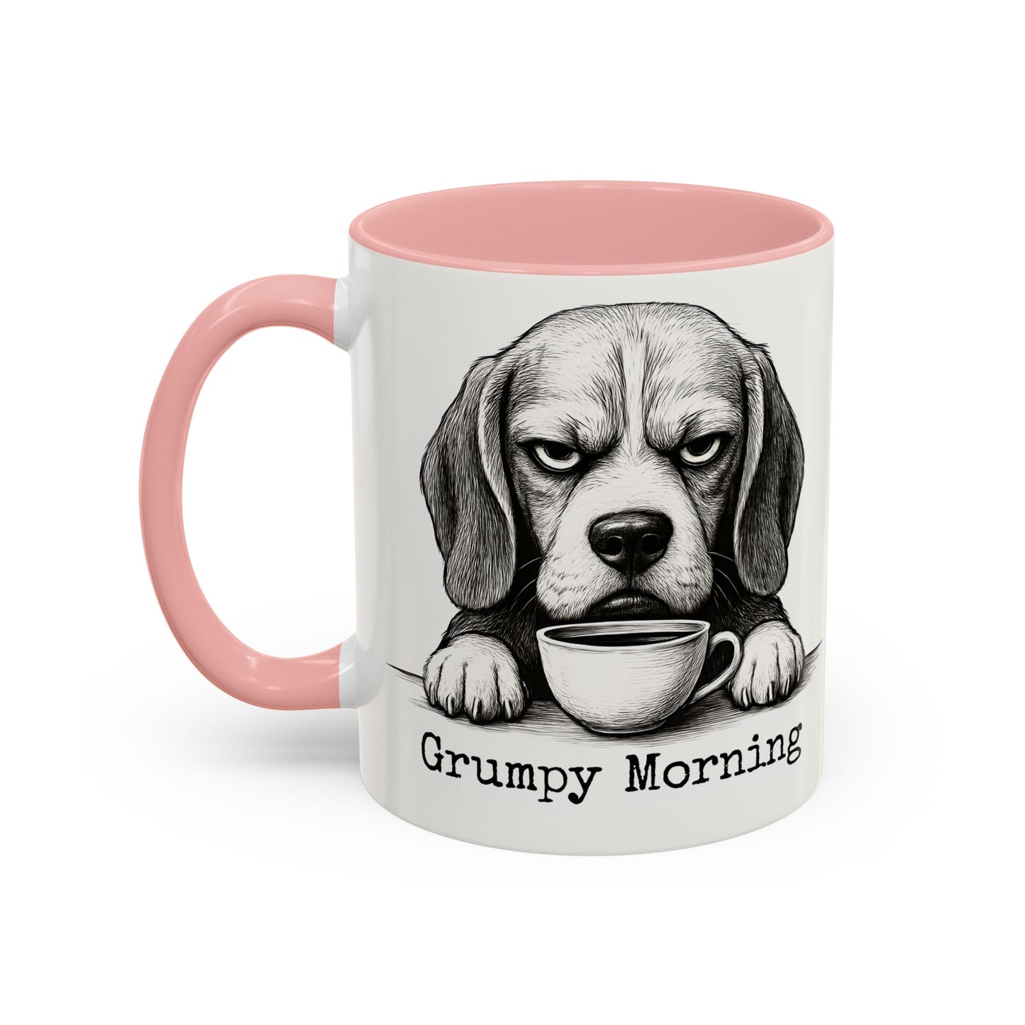 Coffee Mug - Grumpy Beagle Funny 11oz/15oz Morning Coffee Cup