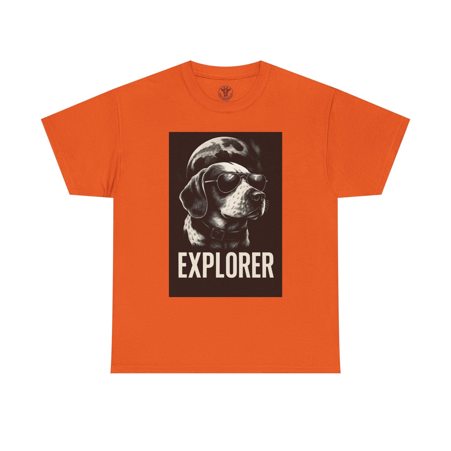 Explorer Dog Unisex Heavy Cotton Tee, Funny Pet Lover Gift, Adventure T-Shirt, Cool Animal Design, Dog Lover Apparel, Casual Tee