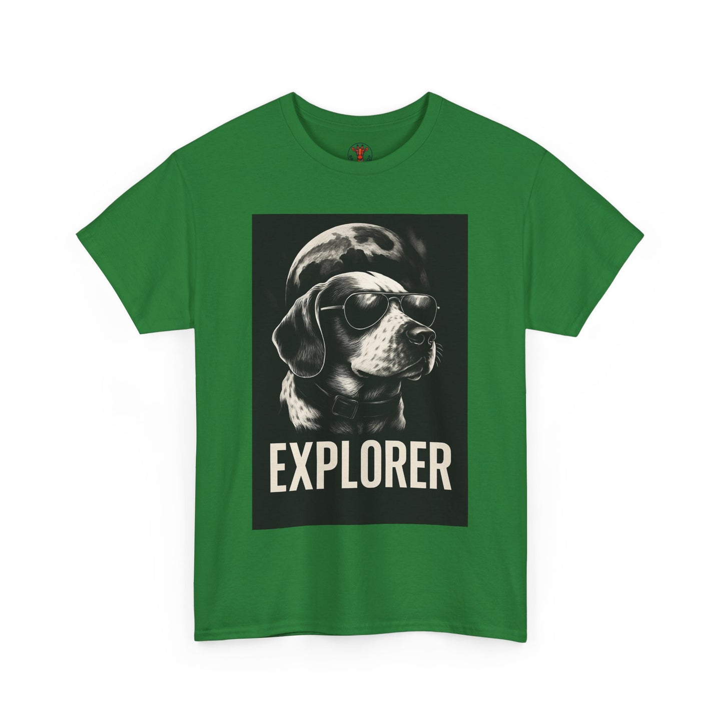 Explorer Dog Unisex Heavy Cotton Tee, Funny Pet Lover Gift, Adventure T-Shirt, Cool Animal Design, Dog Lover Apparel, Casual Tee