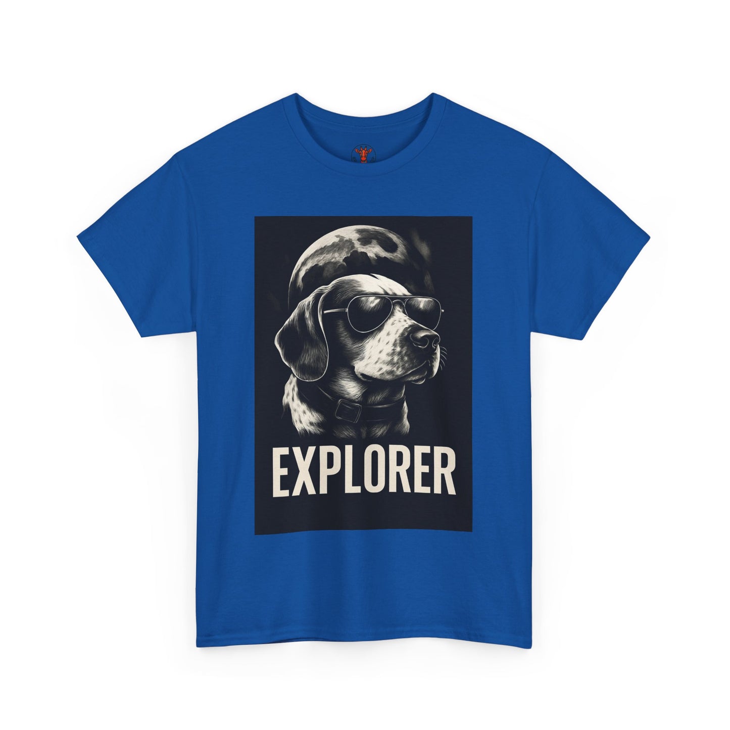 Explorer Dog Unisex Heavy Cotton Tee, Funny Pet Lover Gift, Adventure T-Shirt, Cool Animal Design, Dog Lover Apparel, Casual Tee