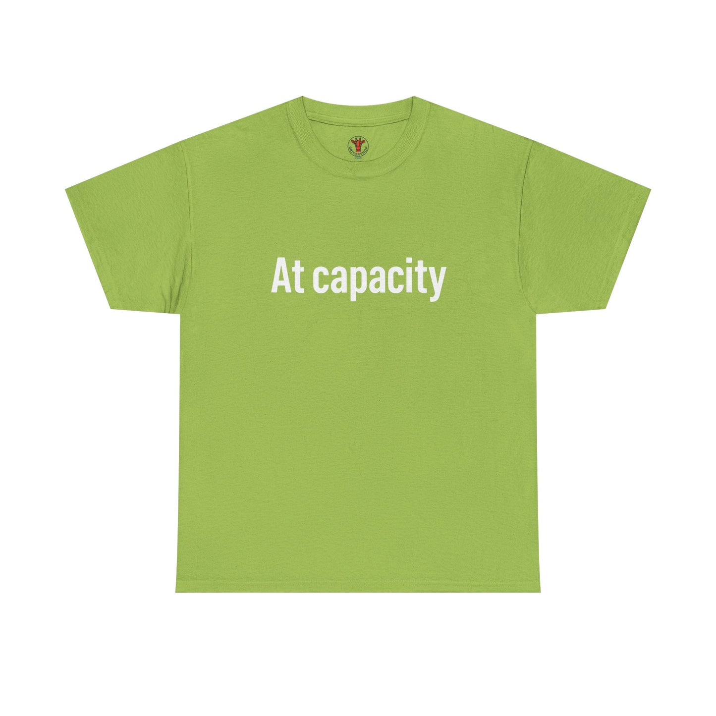 At Capacity Unisex Heavy Cotton Tee | Comfortable Casual Wear, Gift for Friends, Unique Statement Shirt, Everyday Essentials, Unisex Fashion