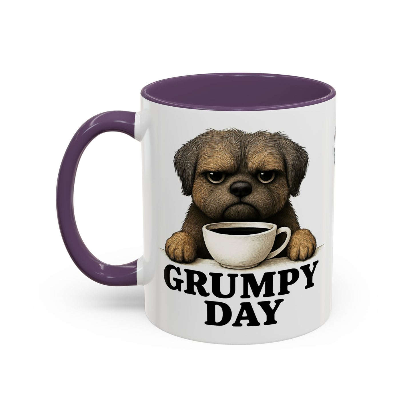 Grumpy Day Coffee Mug, shorkie, Funny Dog Mug, Pet Lover Gift, Morning Motivation, Coffee Lover Gift, Black Accent Mug