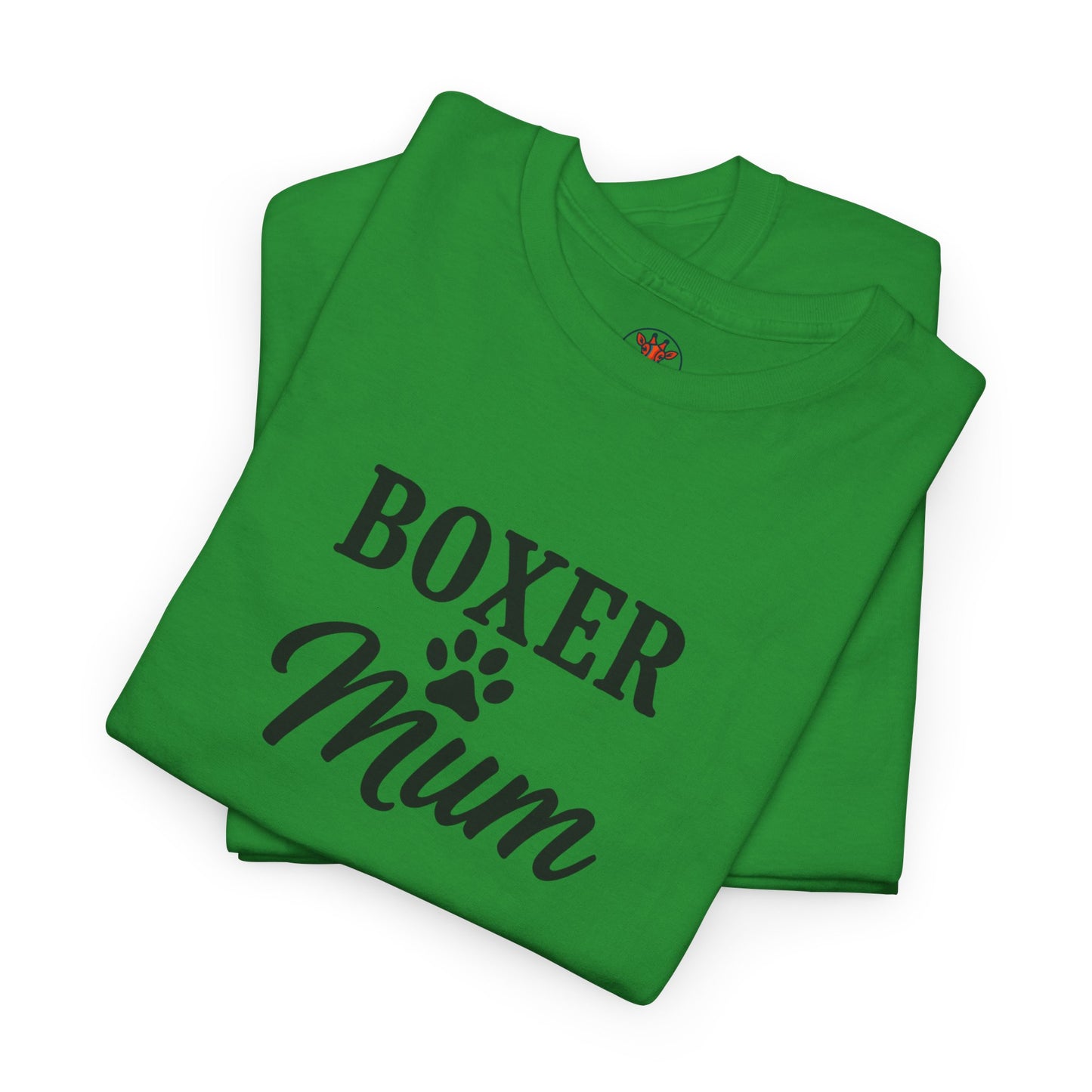 Boxer Mum Unisex Heavy Cotton Tee | Dog Lover Gift, Pet Owner Apparel, Funny Dog Mom Shirt, Birthday Gift for Boxer Owners