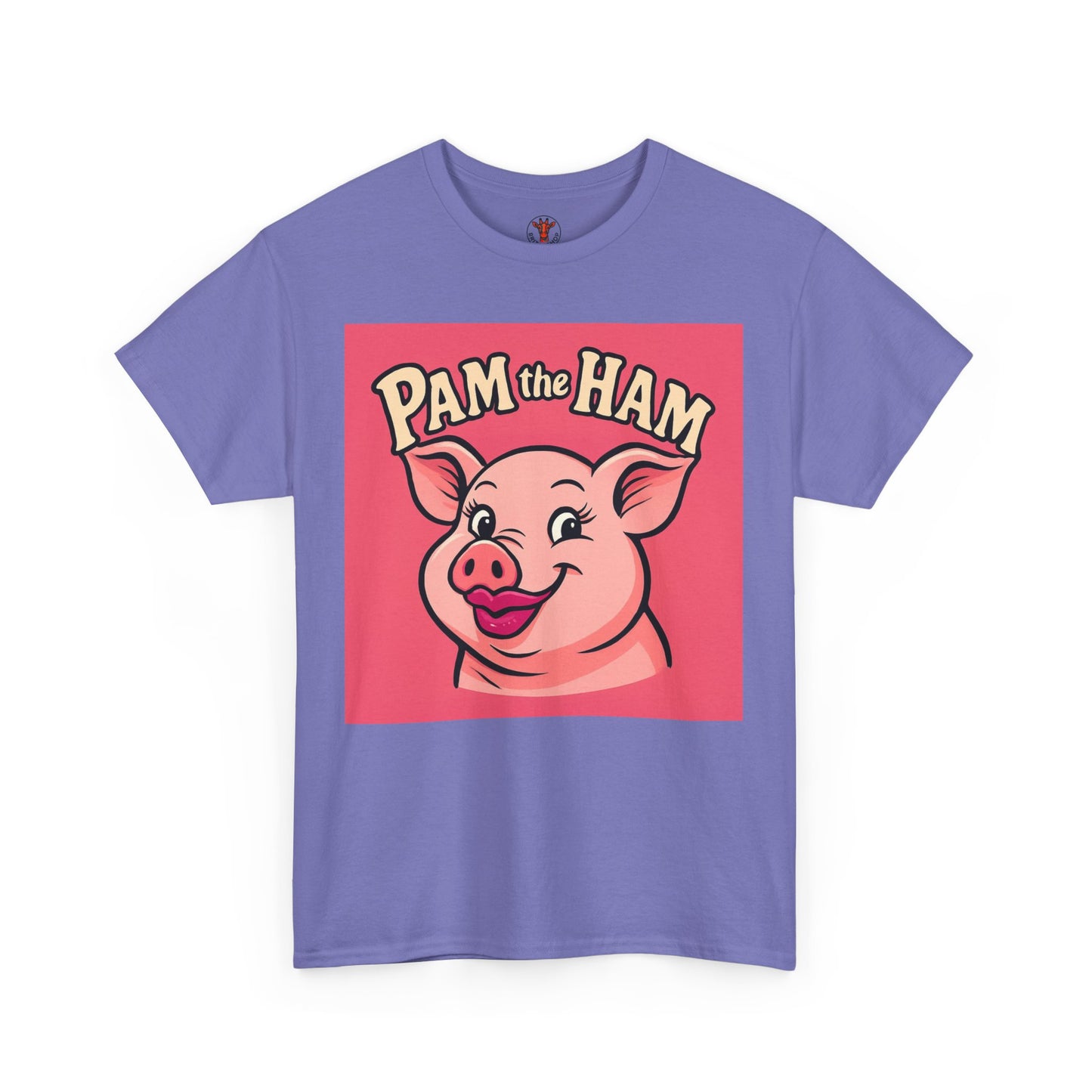 Pam the Ham Unisex Heavy Cotton Tee | Fun Graphic T-Shirt, Gift for Pig Lovers, Cute Animal Shirt, Casual Wear, Quirky Design