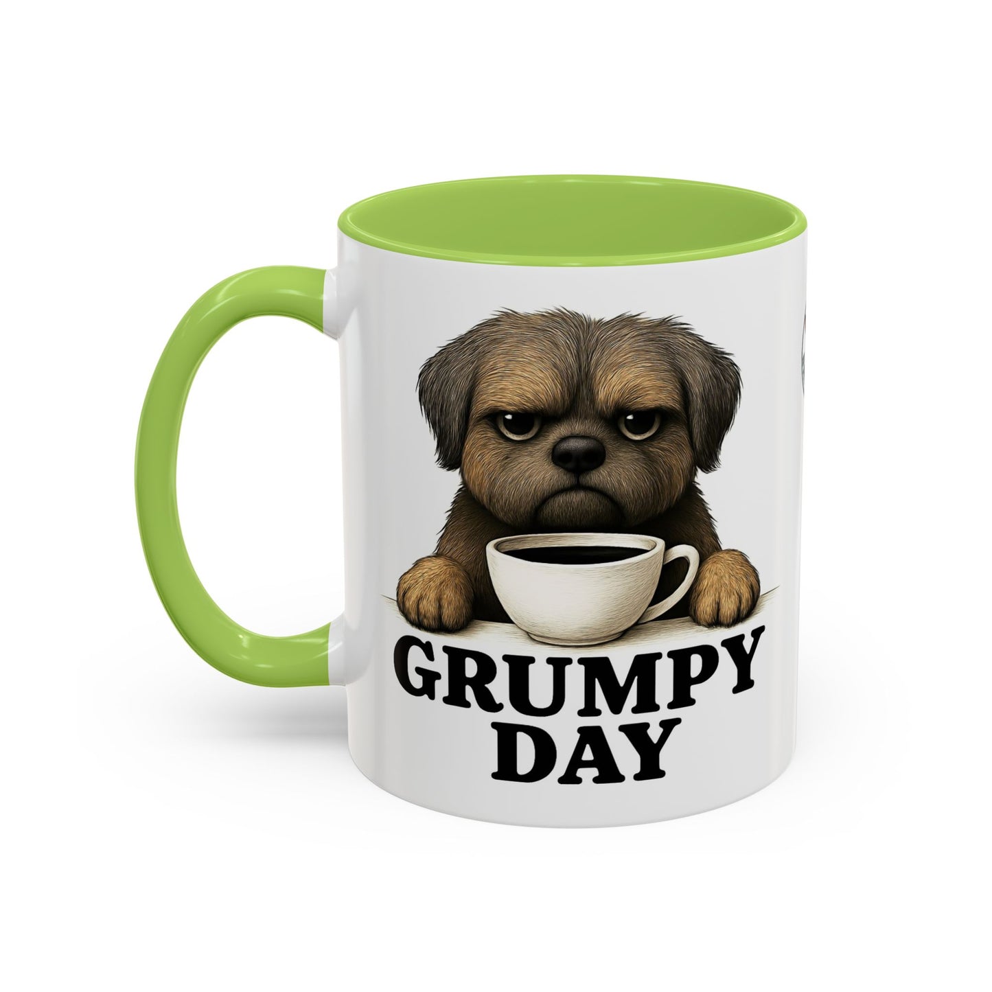Grumpy Day Coffee Mug, shorkie, Funny Dog Mug, Pet Lover Gift, Morning Motivation, Coffee Lover Gift, Black Accent Mug