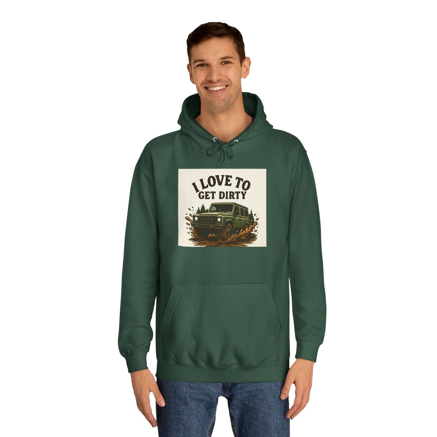 Adventure Unisex College Hoodie - Love to get dirty, outdoors, off-road