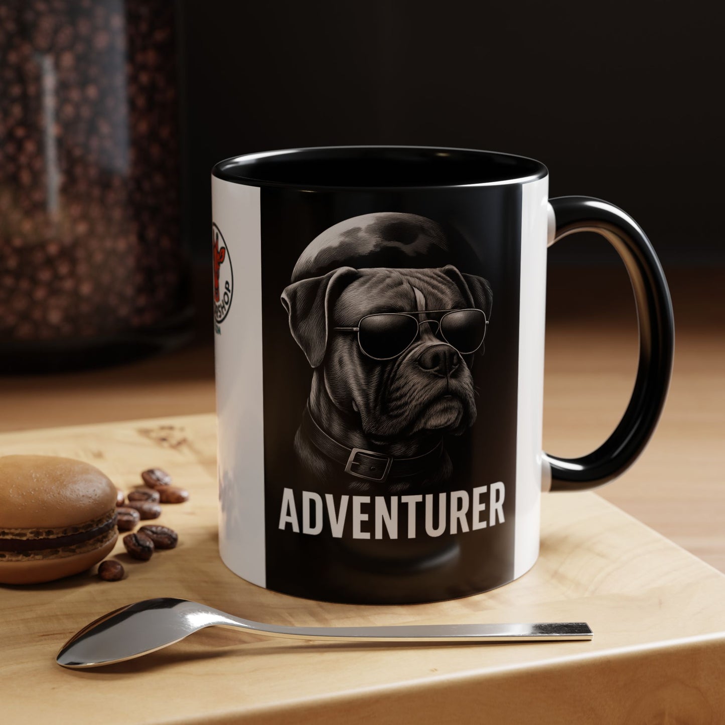 Adventure Dog Coffee Mug - Unique Pet Lover Gift, Personalized Dog Lover Mug, Funny Animal Mug, Holiday Gift for Dog Owners, Cool Cafe Mug