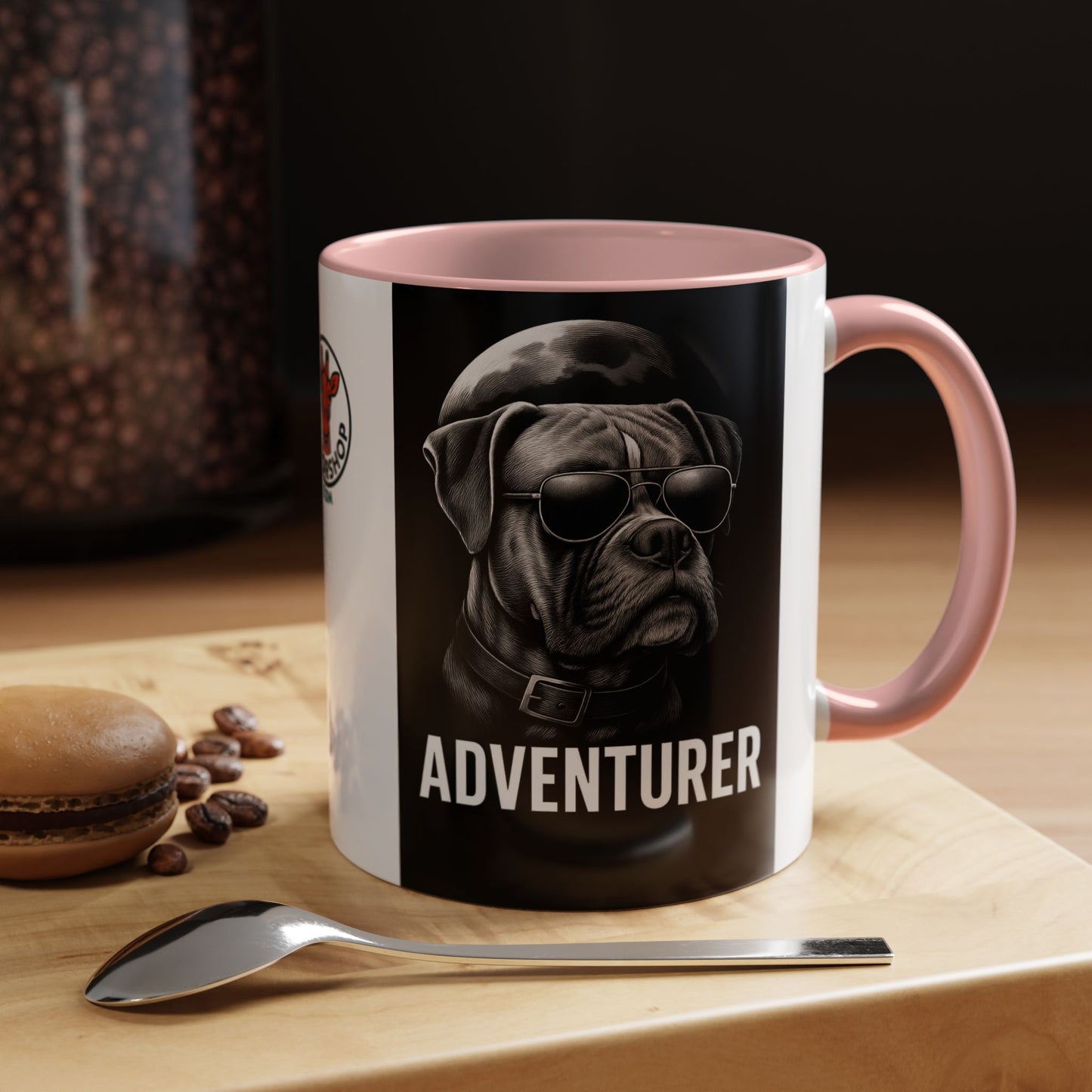 Adventure Dog Coffee Mug - Unique Pet Lover Gift, Personalized Dog Lover Mug, Funny Animal Mug, Holiday Gift for Dog Owners, Cool Cafe Mug