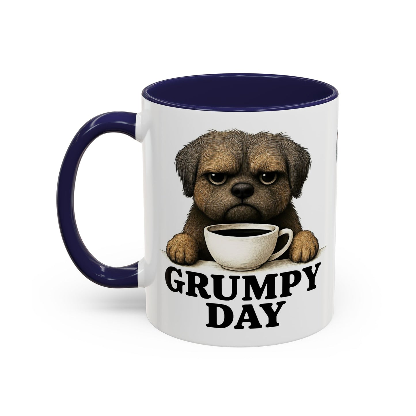 Grumpy Day Coffee Mug, shorkie, Funny Dog Mug, Pet Lover Gift, Morning Motivation, Coffee Lover Gift, Black Accent Mug