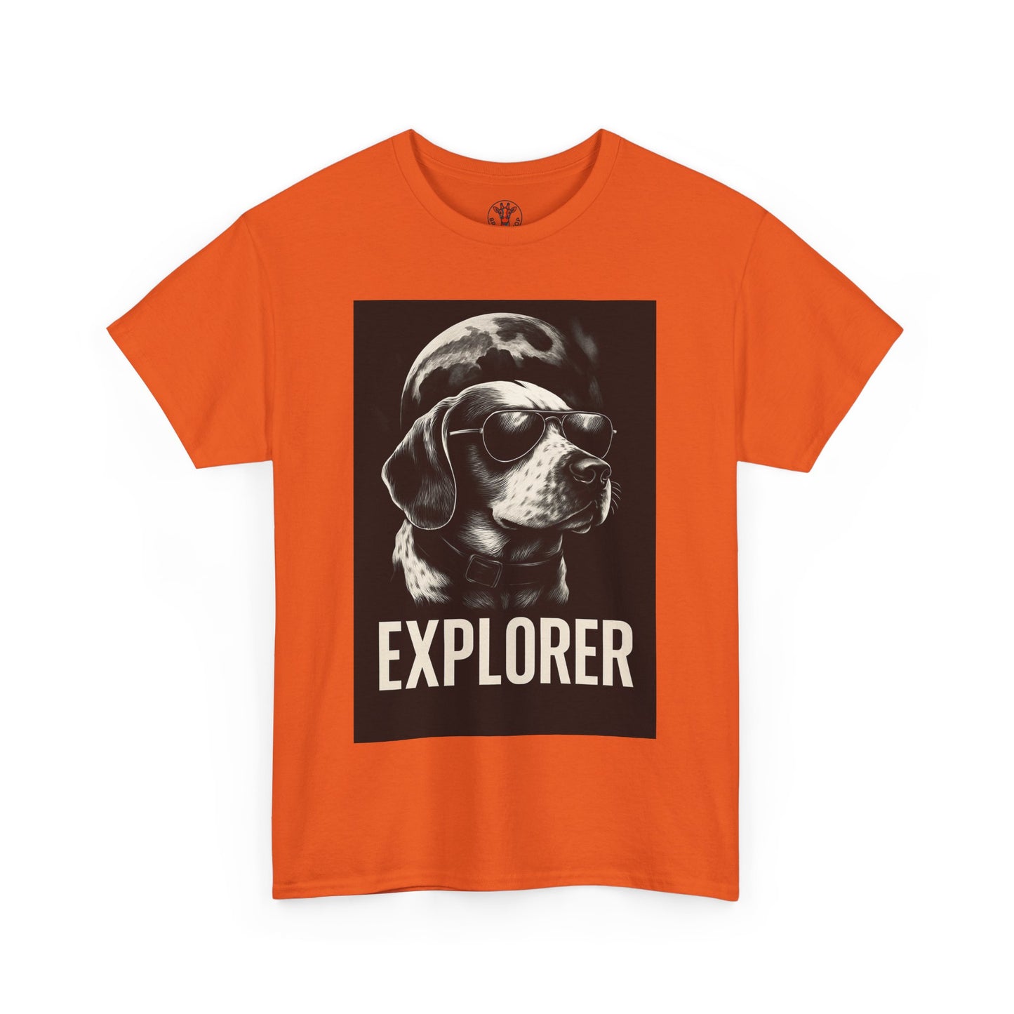 Explorer Dog Unisex Heavy Cotton Tee, Funny Pet Lover Gift, Adventure T-Shirt, Cool Animal Design, Dog Lover Apparel, Casual Tee