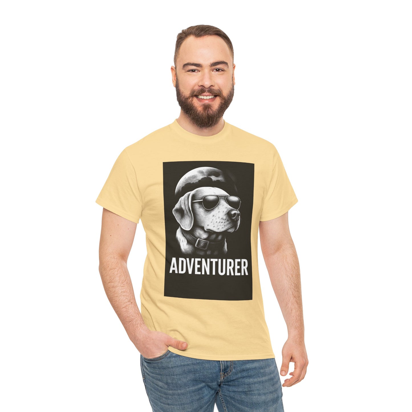 Adventure Beagle Unisex T-Shirt - Moon Night Outdoors