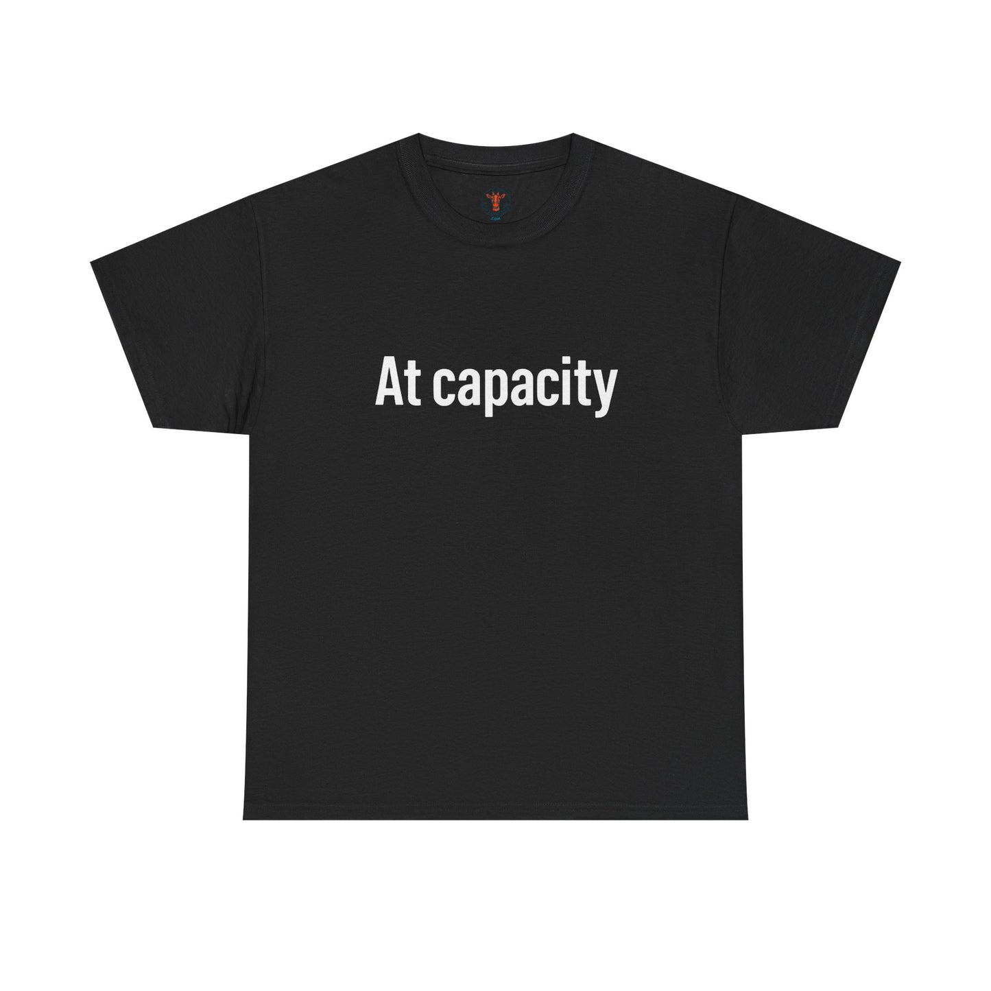 At Capacity Unisex Heavy Cotton Tee | Comfortable Casual Wear, Gift for Friends, Unique Statement Shirt, Everyday Essentials, Unisex Fashion
