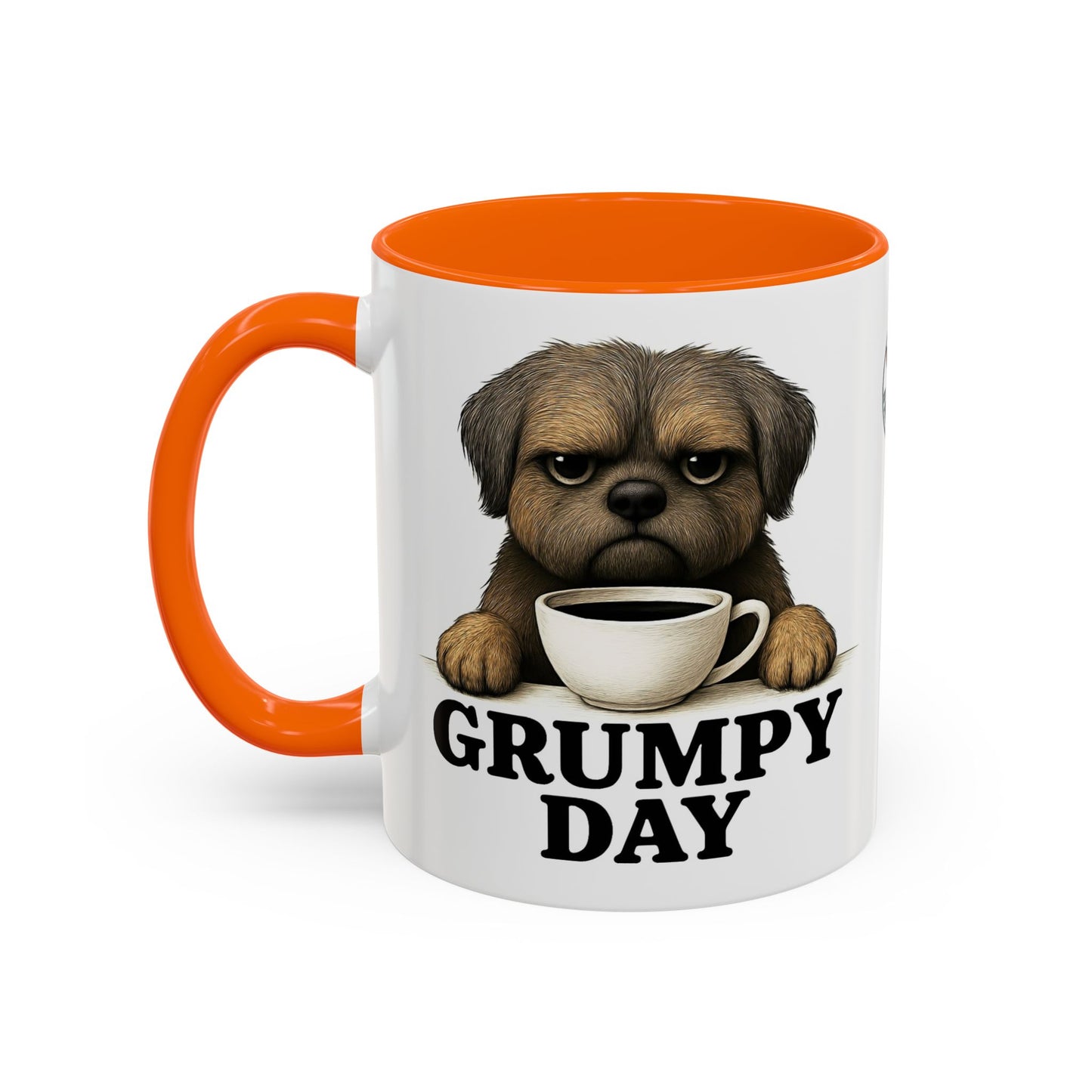 Grumpy Day Coffee Mug, shorkie, Funny Dog Mug, Pet Lover Gift, Morning Motivation, Coffee Lover Gift, Black Accent Mug