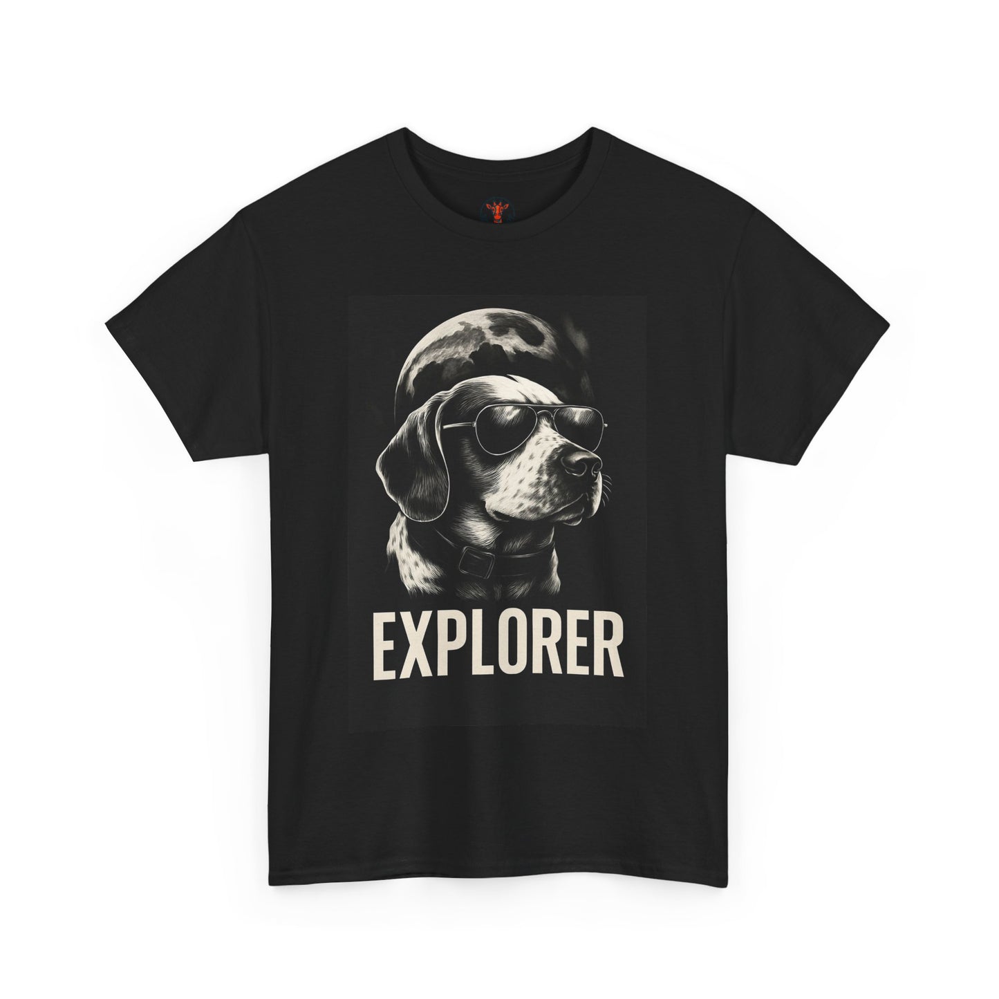 Explorer Dog Unisex Heavy Cotton Tee, Funny Pet Lover Gift, Adventure T-Shirt, Cool Animal Design, Dog Lover Apparel, Casual Tee