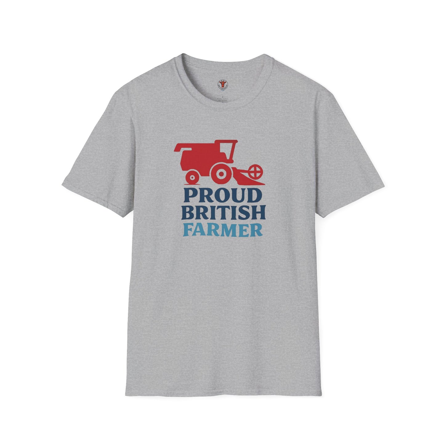 Farmer T-Shirt - Proud British Farmer, Combine Harvester Design