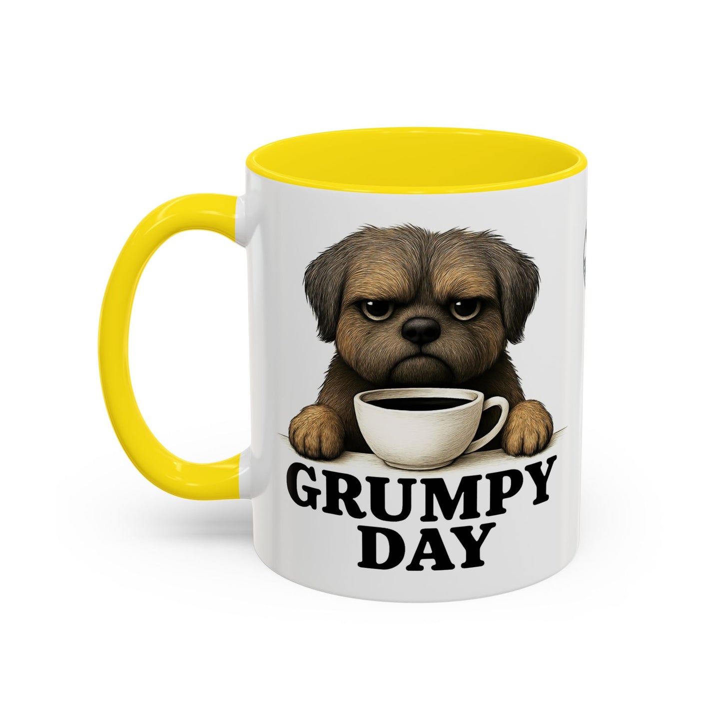 Grumpy Day Coffee Mug, shorkie, Funny Dog Mug, Pet Lover Gift, Morning Motivation, Coffee Lover Gift, Black Accent Mug