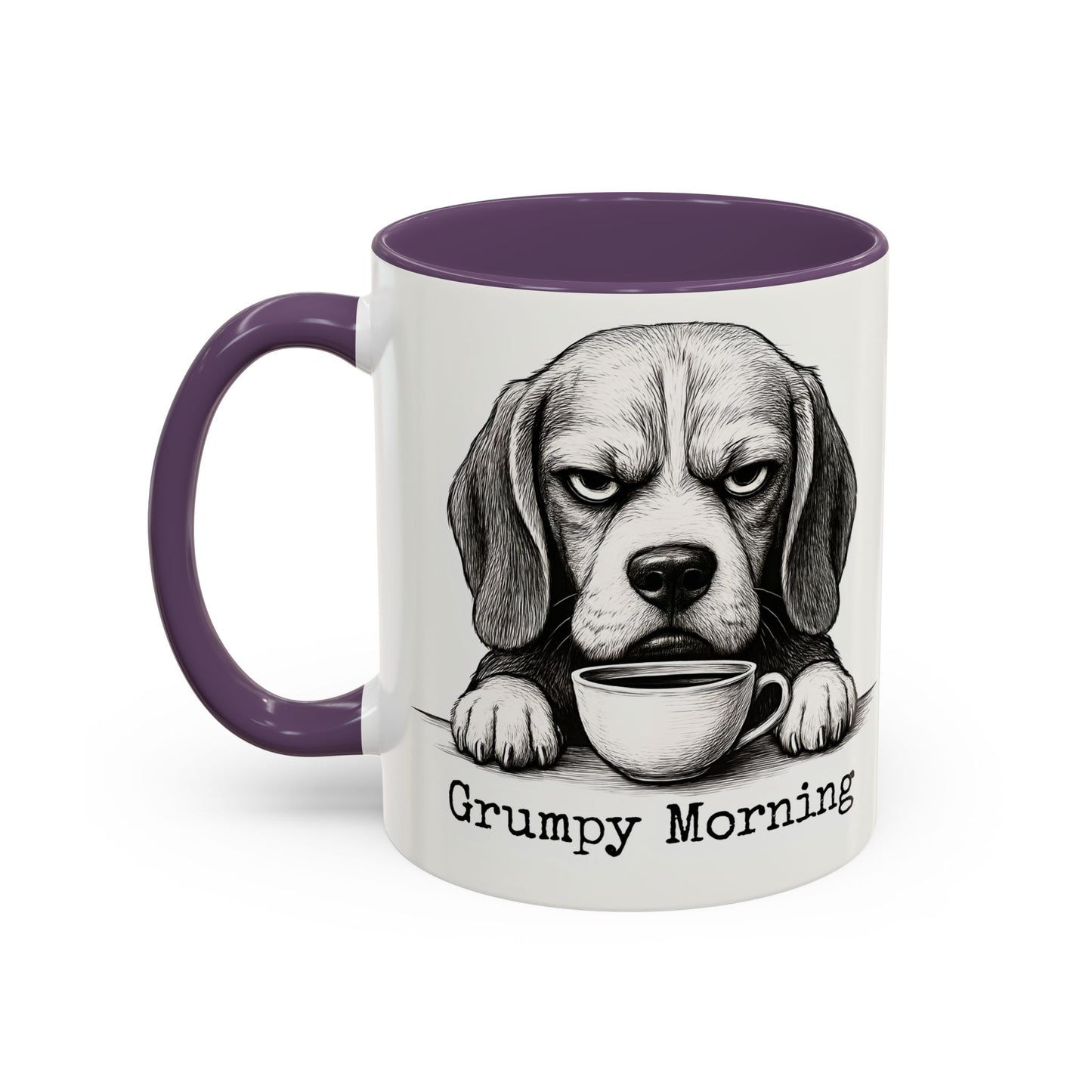 Coffee Mug - Grumpy Beagle Funny 11oz/15oz Morning Coffee Cup