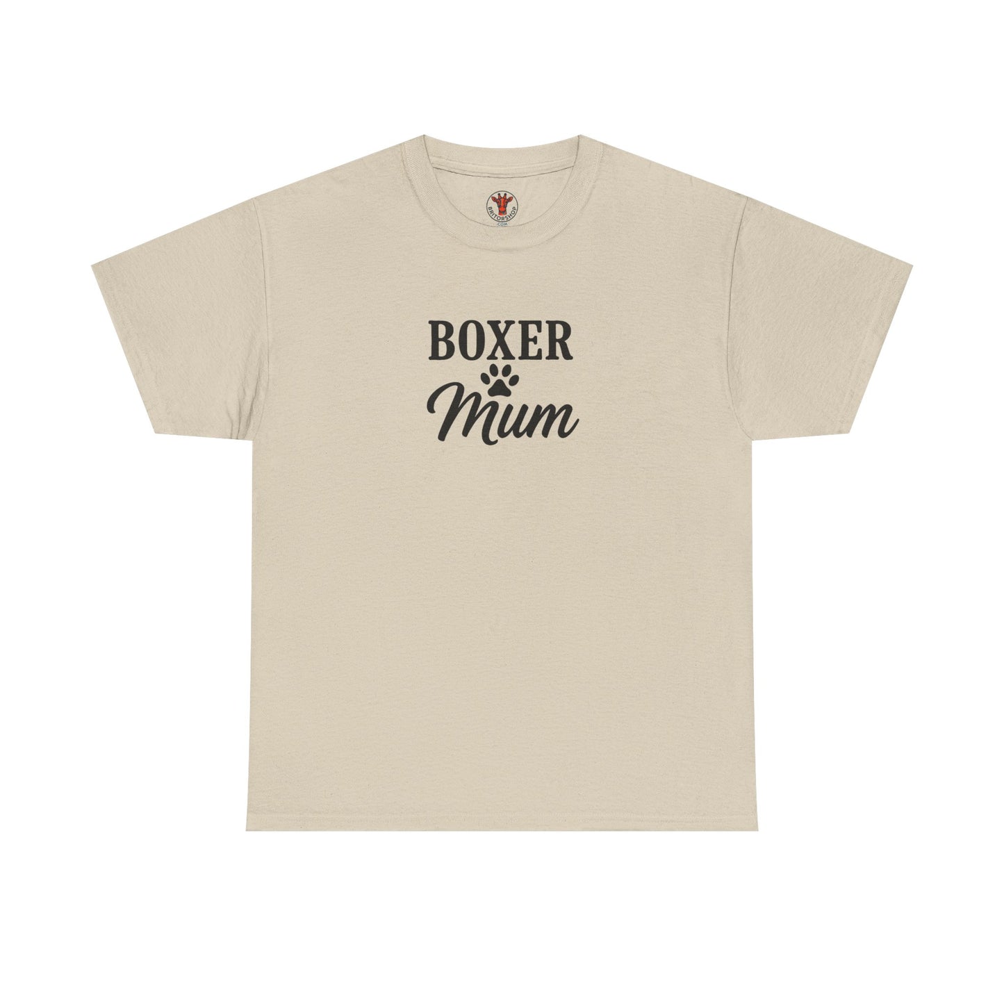 Boxer Mum Unisex Heavy Cotton Tee | Dog Lover Gift, Pet Owner Apparel, Funny Dog Mom Shirt, Birthday Gift for Boxer Owners
