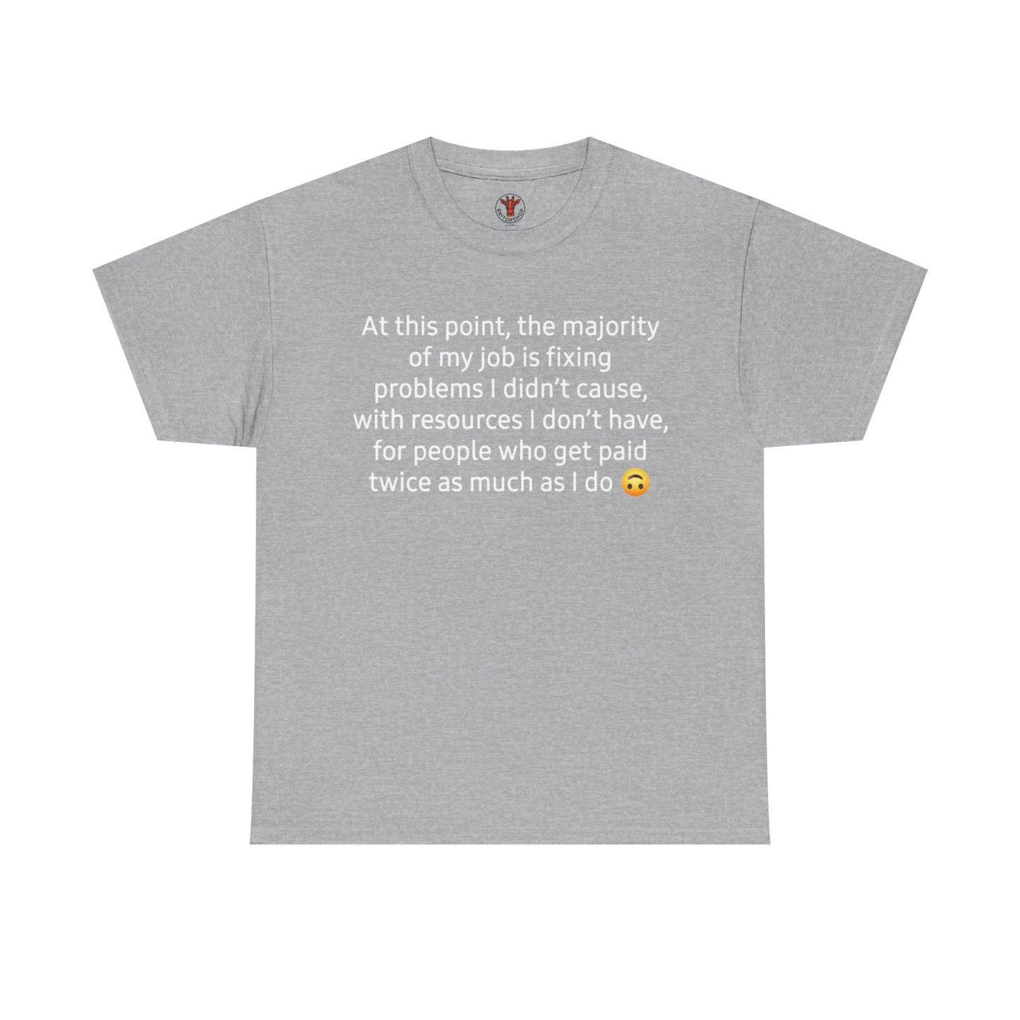 Smiley Face Unisex Heavy Cotton Tee - Casual Shirt, Trendy T-Shirt, Gift for Friends, Summer Outfit, Streetwear