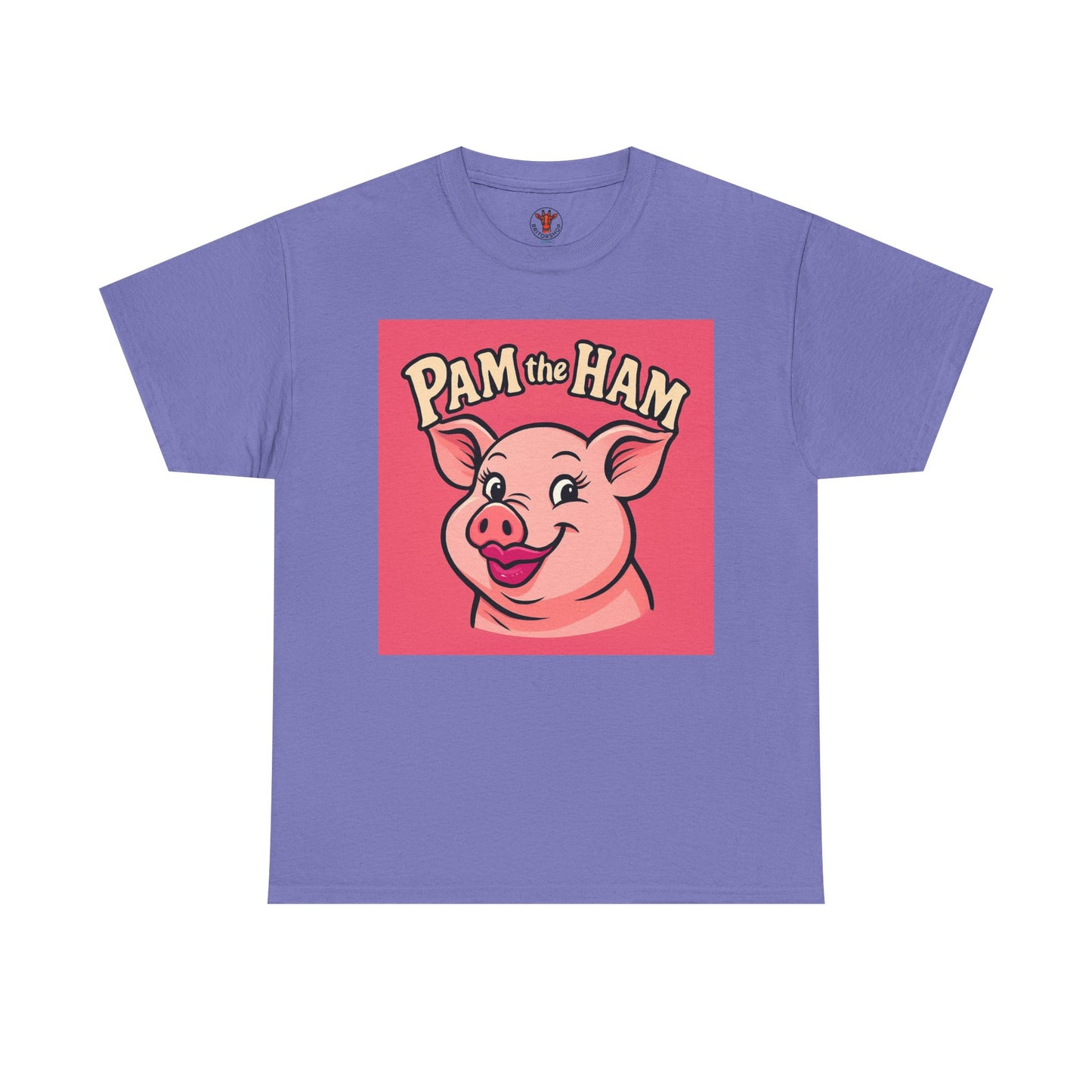 Pam the Ham Unisex Heavy Cotton Tee | Fun Graphic T-Shirt, Gift for Pig Lovers, Cute Animal Shirt, Casual Wear, Quirky Design
