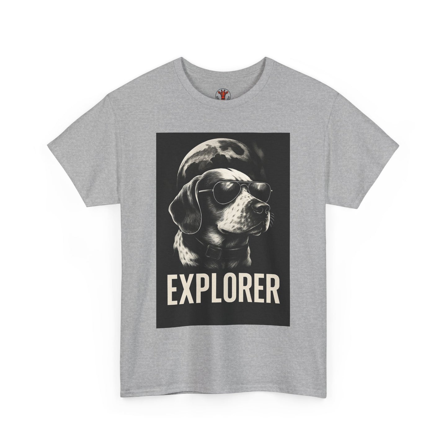 Explorer Dog Unisex Heavy Cotton Tee, Funny Pet Lover Gift, Adventure T-Shirt, Cool Animal Design, Dog Lover Apparel, Casual Tee