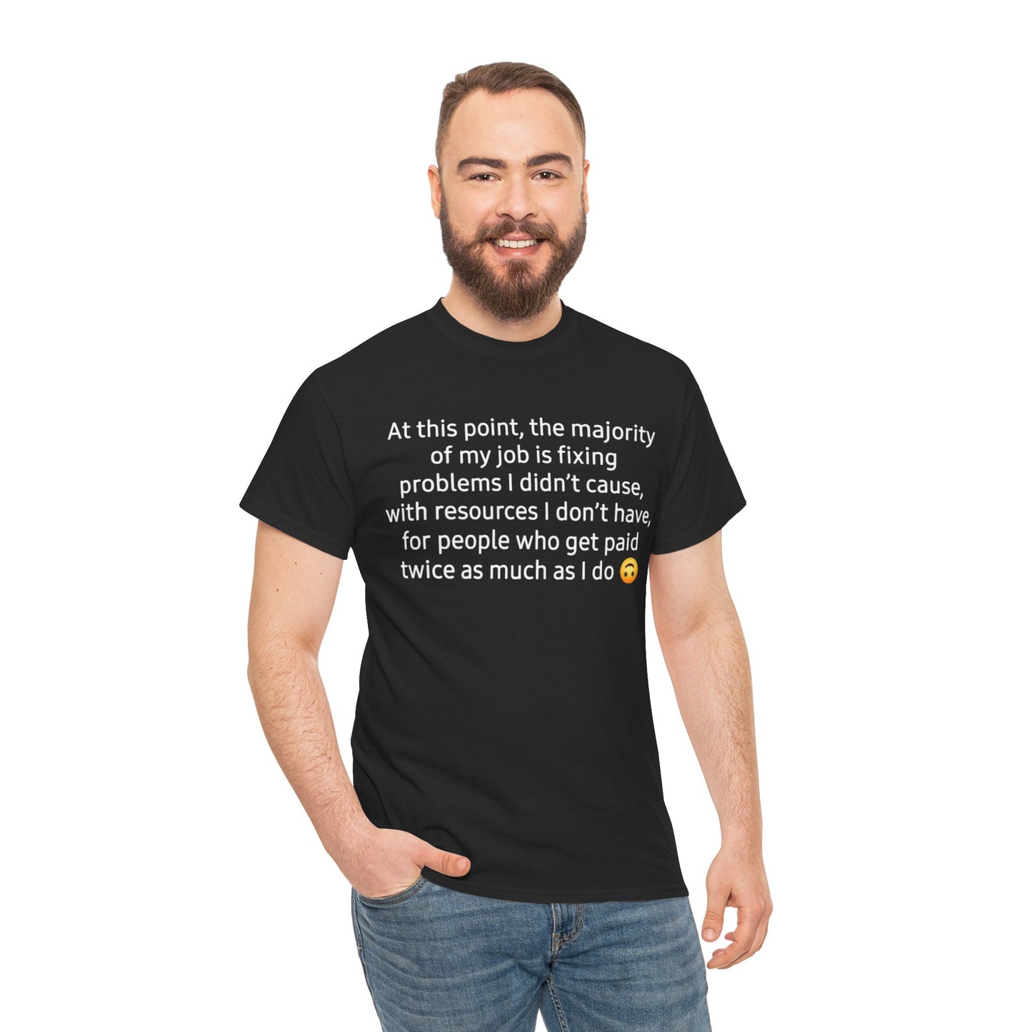 Smiley Face Unisex Heavy Cotton Tee - Casual Shirt, Trendy T-Shirt, Gift for Friends, Summer Outfit, Streetwear