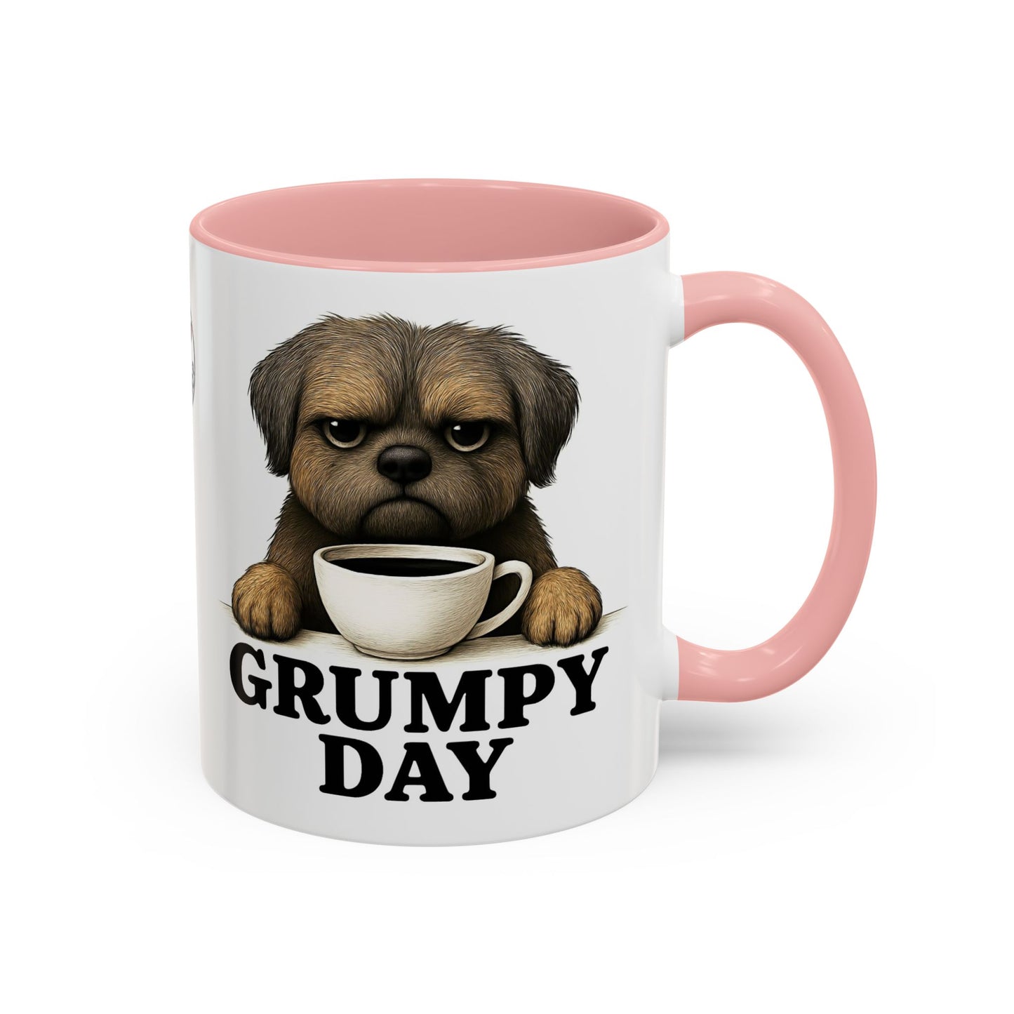 Grumpy Day Coffee Mug, shorkie, Funny Dog Mug, Pet Lover Gift, Morning Motivation, Coffee Lover Gift, Black Accent Mug