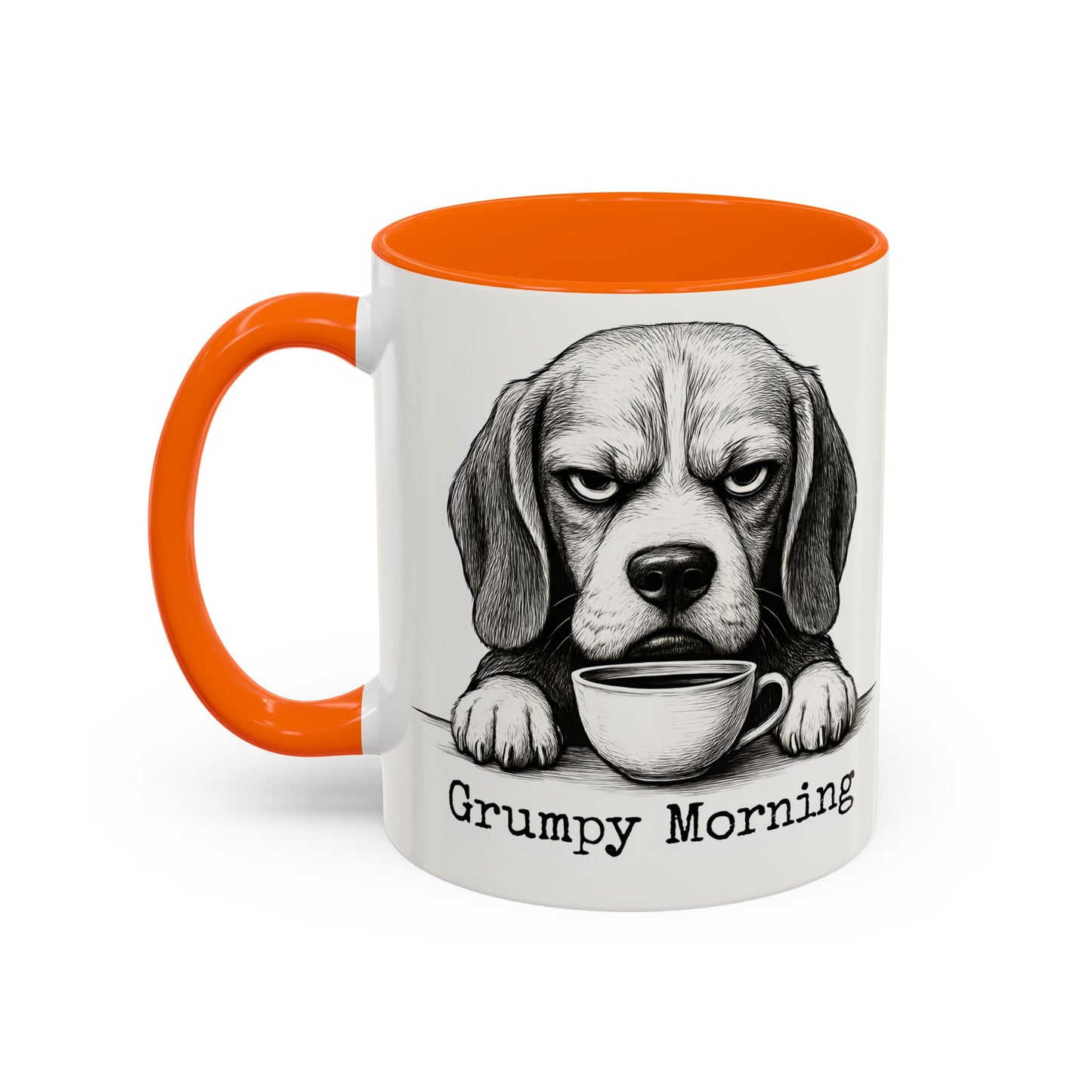Coffee Mug - Grumpy Beagle Funny 11oz/15oz Morning Coffee Cup