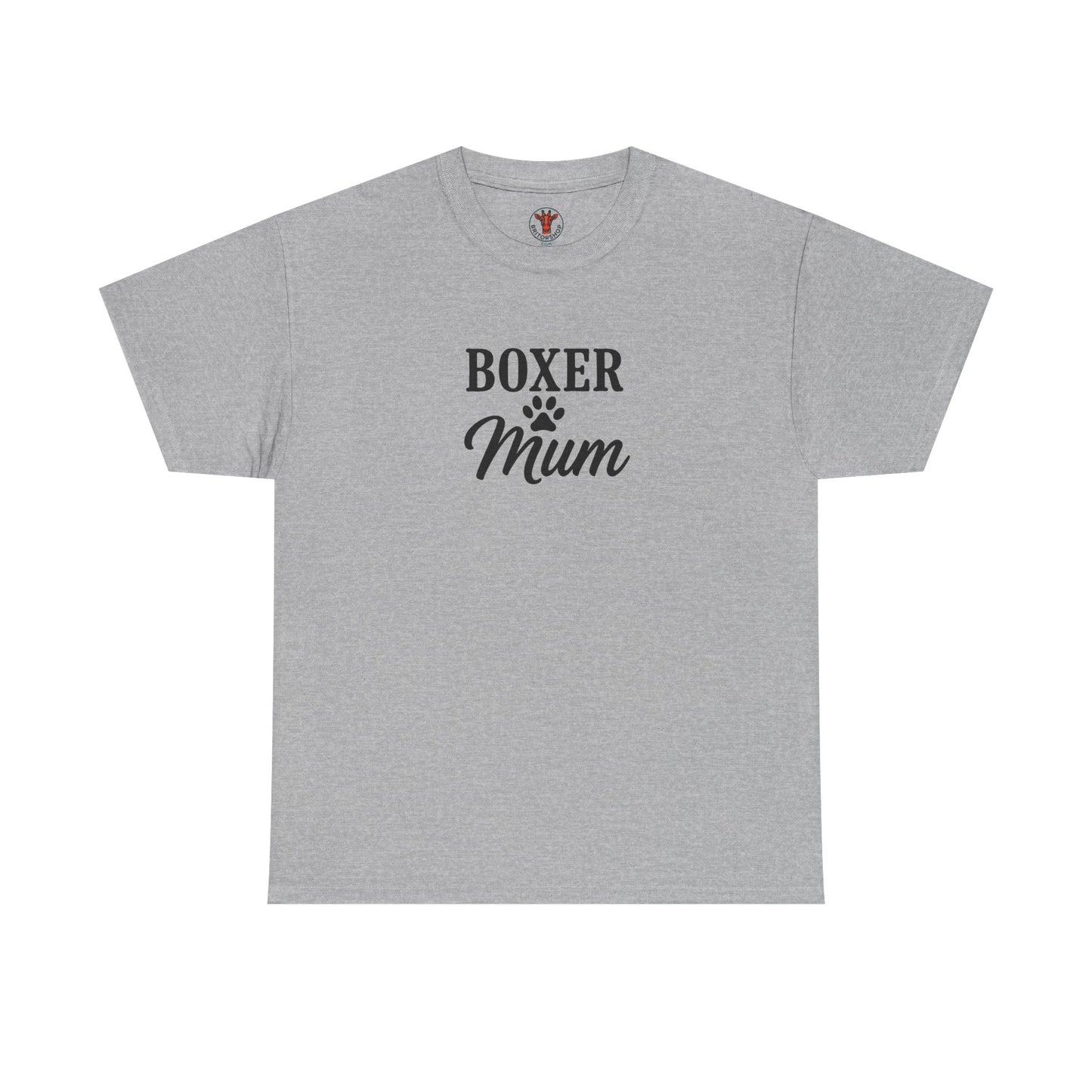 Boxer Mum Unisex Heavy Cotton Tee | Dog Lover Gift, Pet Owner Apparel, Funny Dog Mom Shirt, Birthday Gift for Boxer Owners